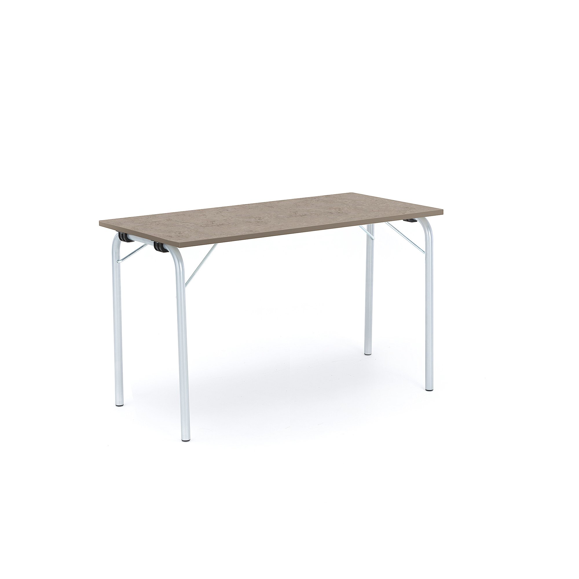 Skládací stůl NICKE, 1200x500x720 mm, pozinkovaný rám, světle šedé linoleum