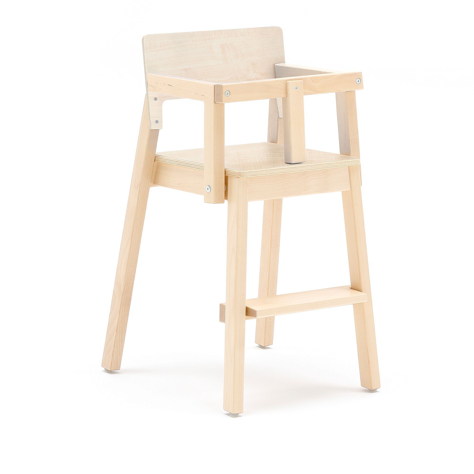 Vysoká dětská židle LOVE, s područkami a zábranou, výška 500 mm, bříza, bříza