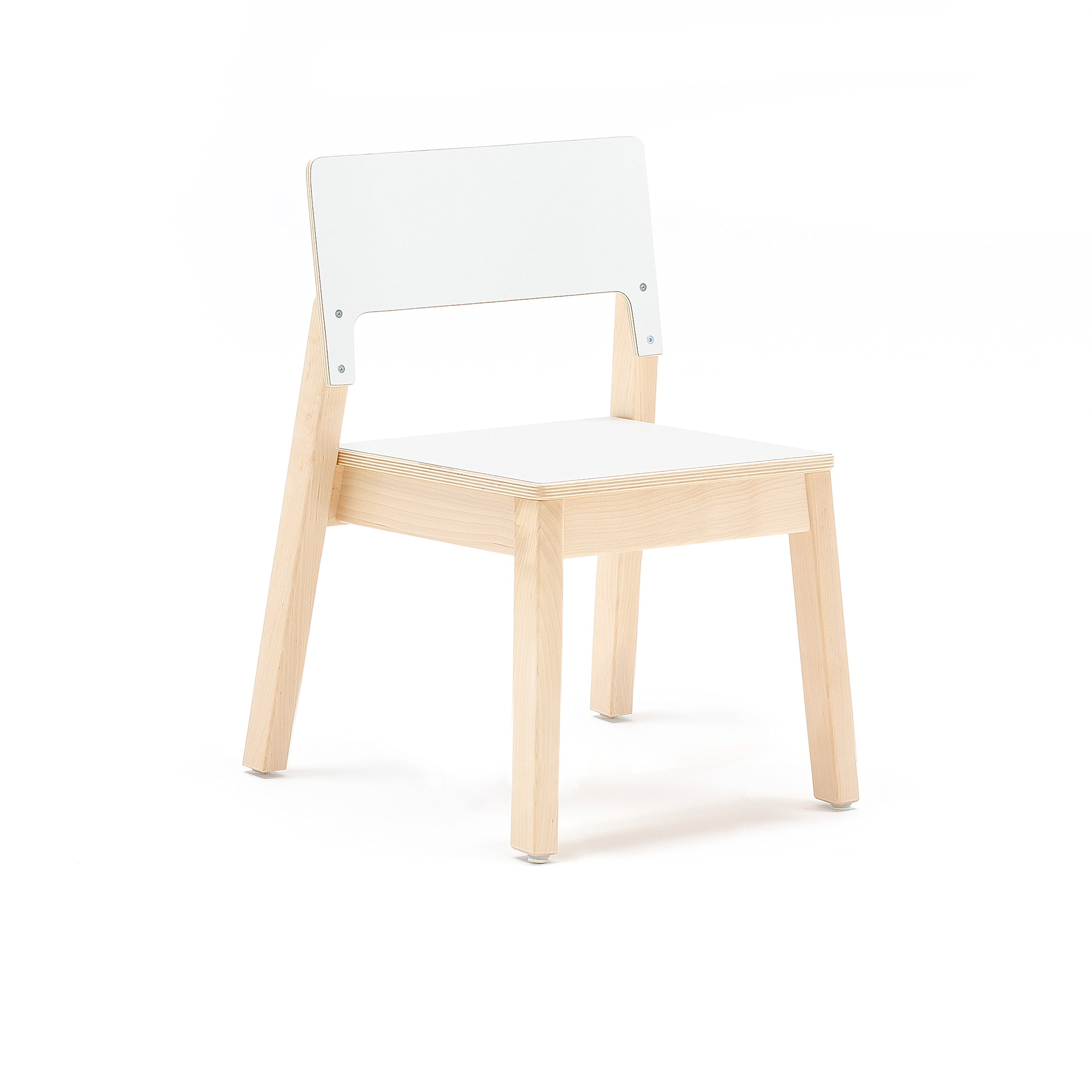 Dětská židle LOVE, výška 350 mm, bříza, bílá