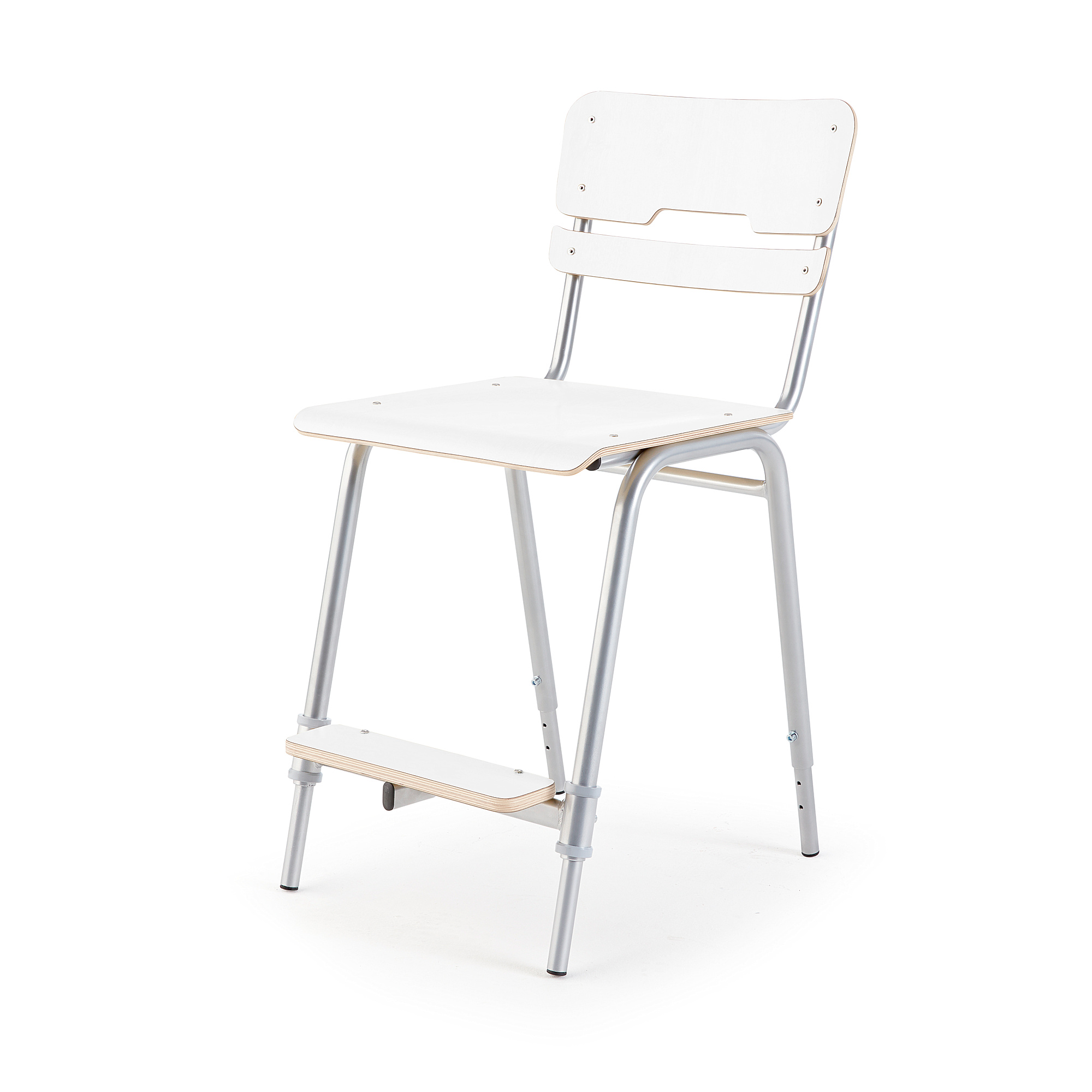 Školní židle EGO, výška 460 - 600 mm, bílá