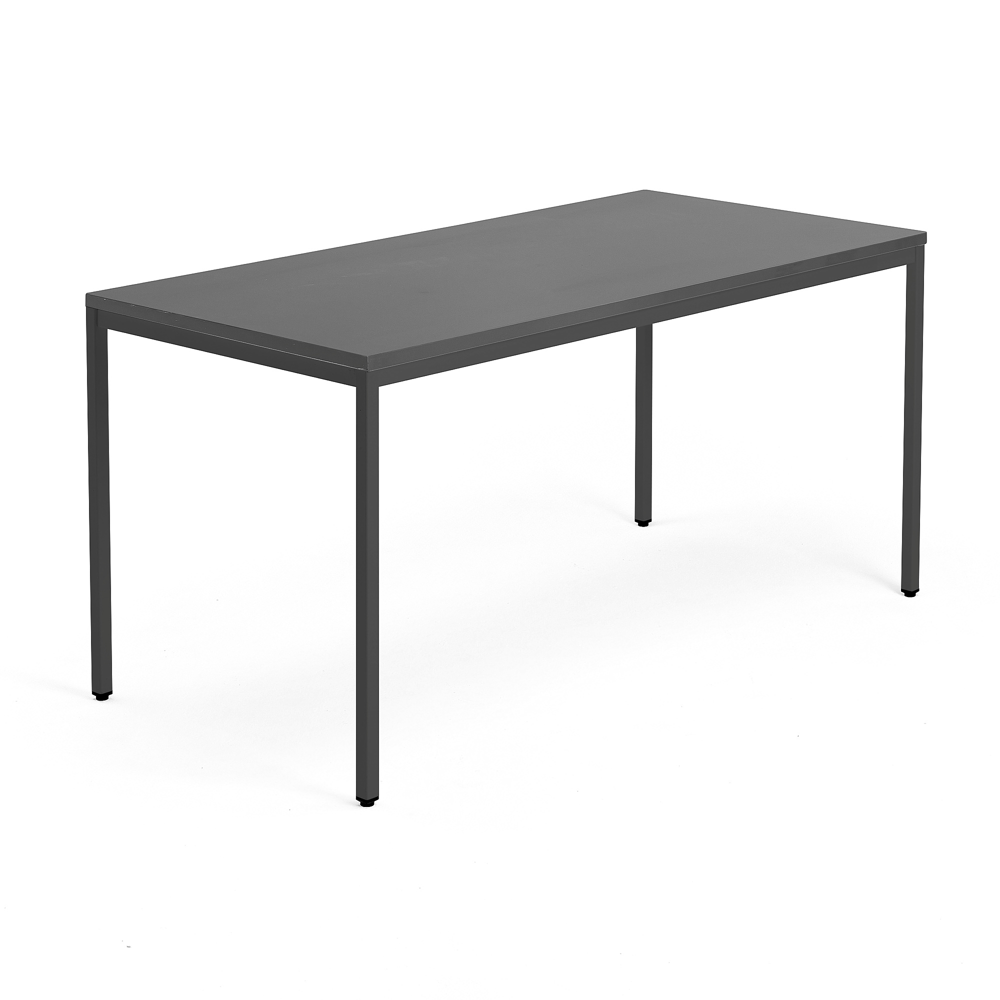 Jednací stůl QBUS, 4 nohy, 1600x800 mm, černý rám, černá