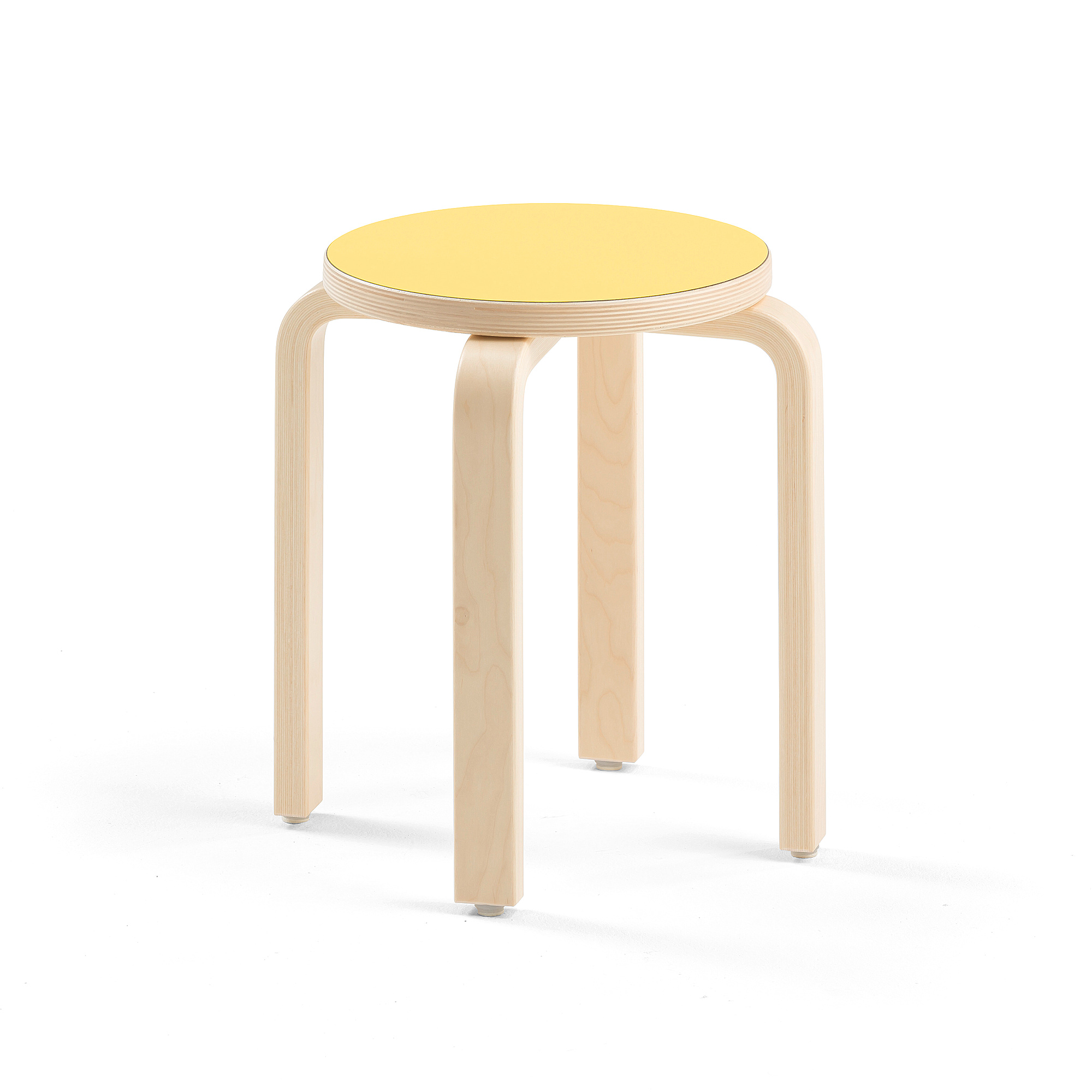 Dětská stolička DANTE, výška 380 mm, bříza/žlutá