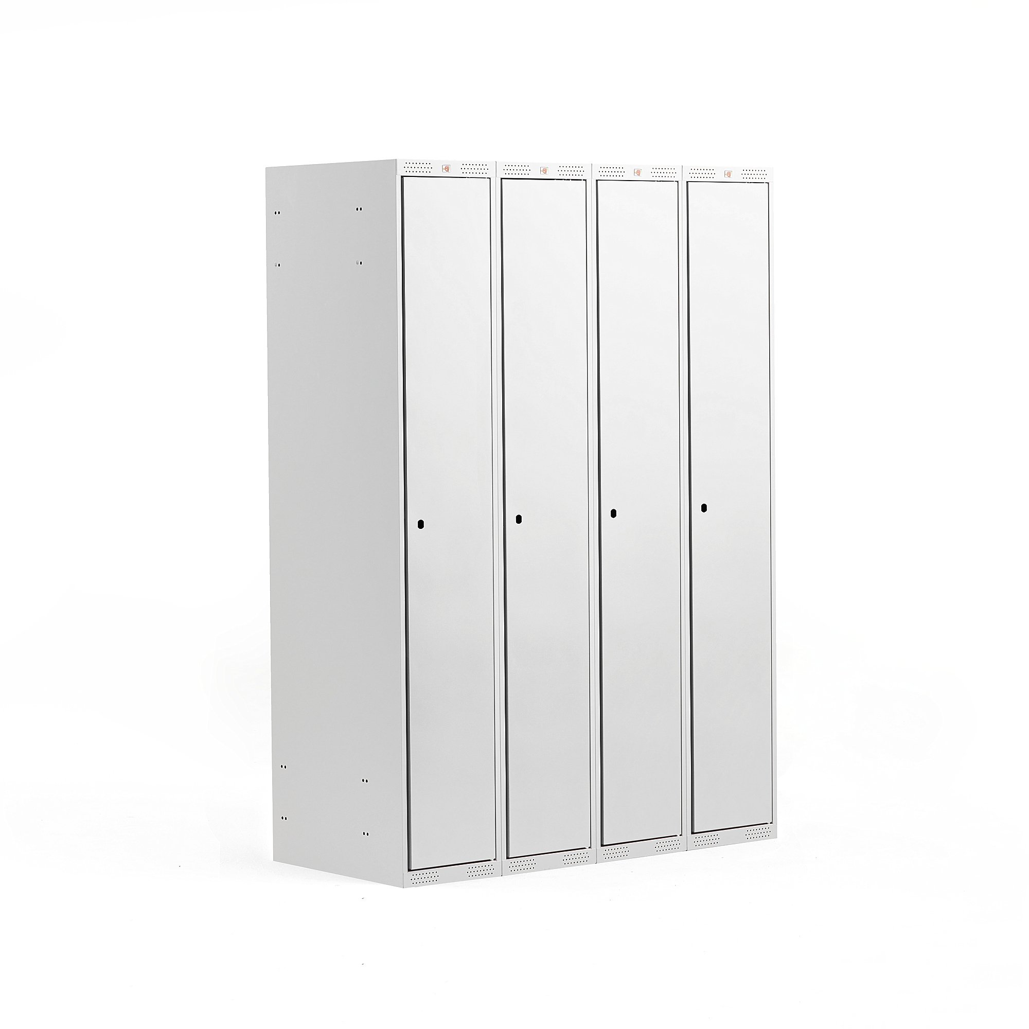 Šatní skříňka CLASSIC, 4 sekce, 1740x1200x550 mm, šedá, šedé dveře