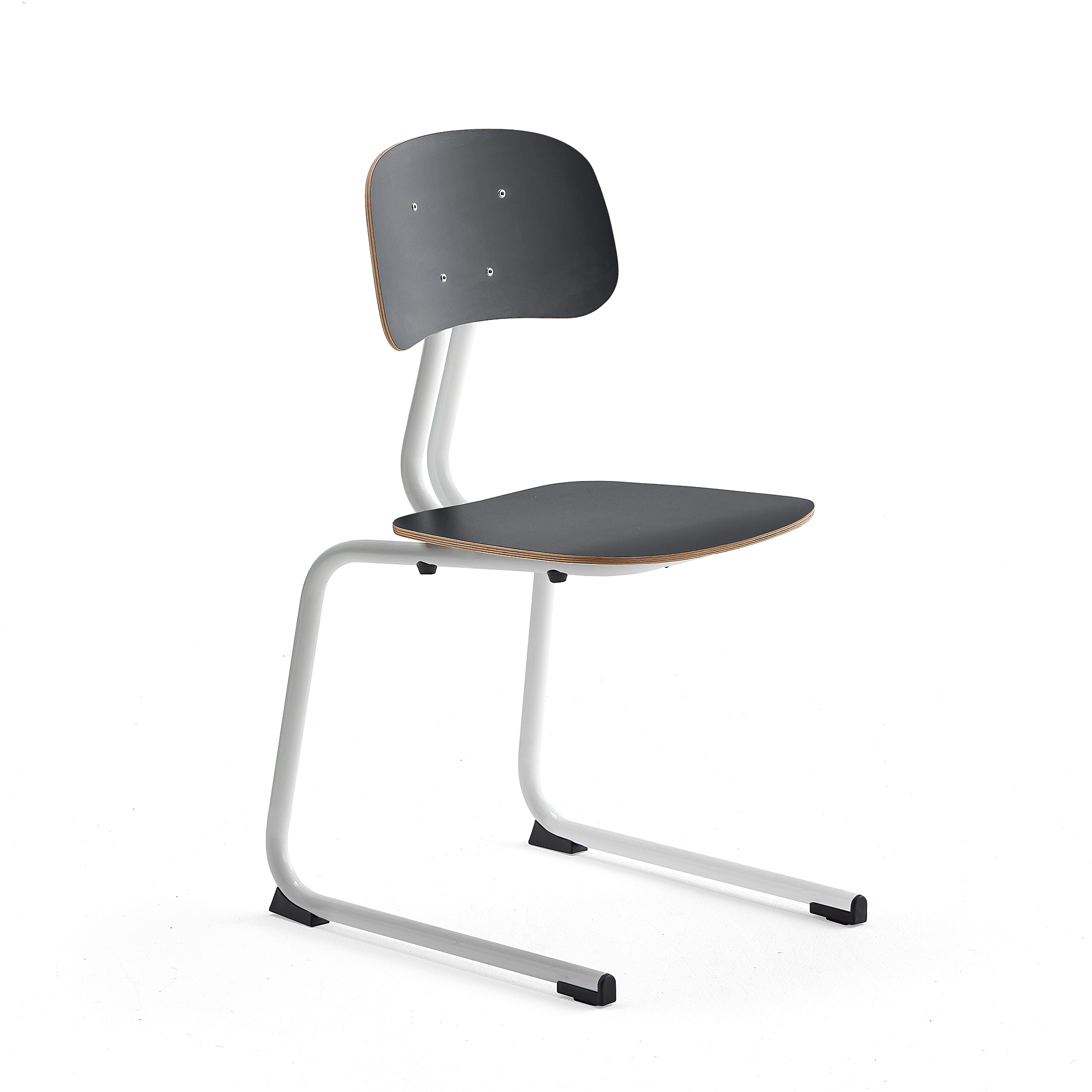 Školní židle YNGVE, ližinová podnož, výška 460 mm, bílá/antracitově šedá