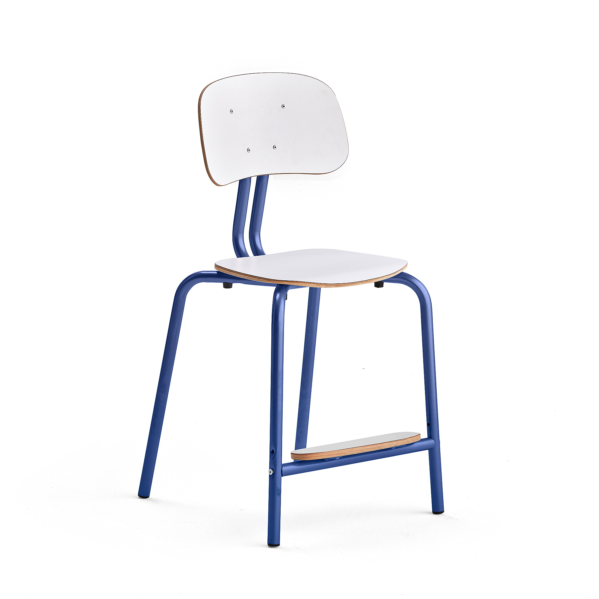 Školní židle YNGVE, 4 nohy, výška 520 mm, tmavě modrá/bílá