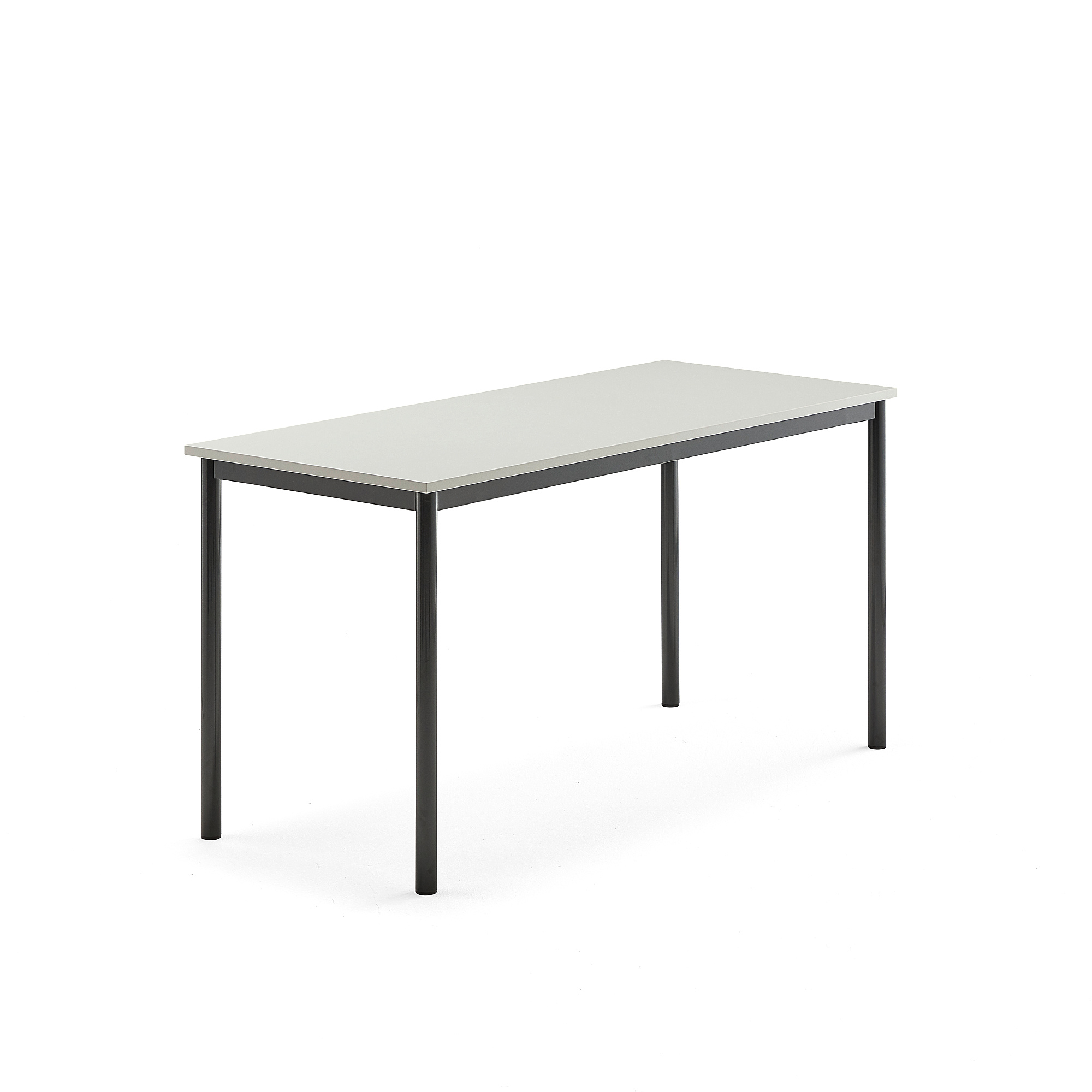 Stůl BORÅS, 1400x600x720 mm, antracitově šedé nohy, HPL deska, šedá