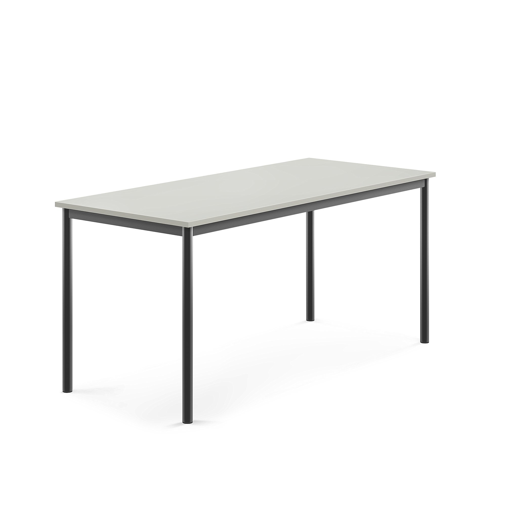 Stůl BORÅS, 1600x700x720 mm, antracitově šedé nohy, HPL deska, šedá