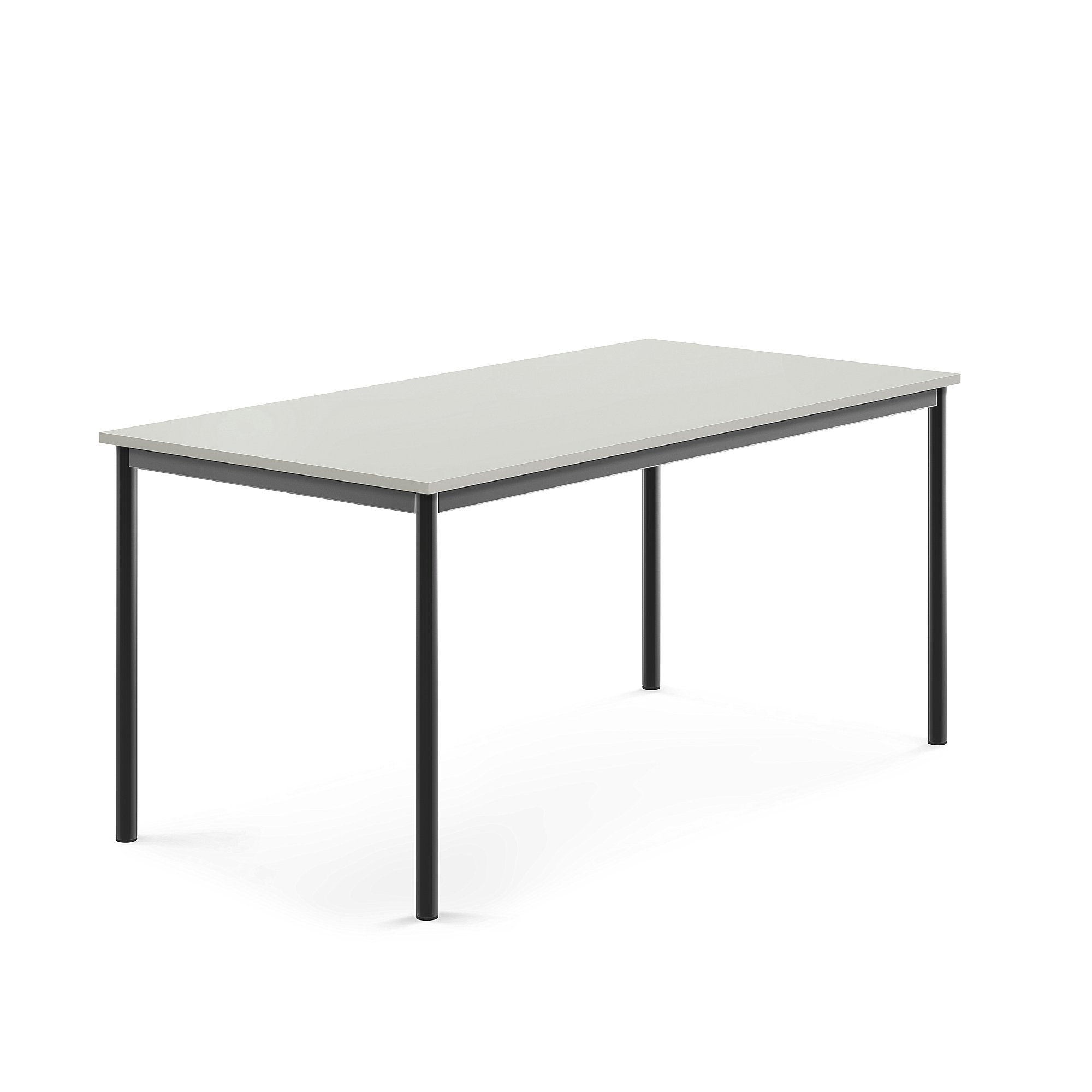 Stůl BORÅS, 1600x800x720 mm, antracitově šedé nohy, HPL deska, šedá
