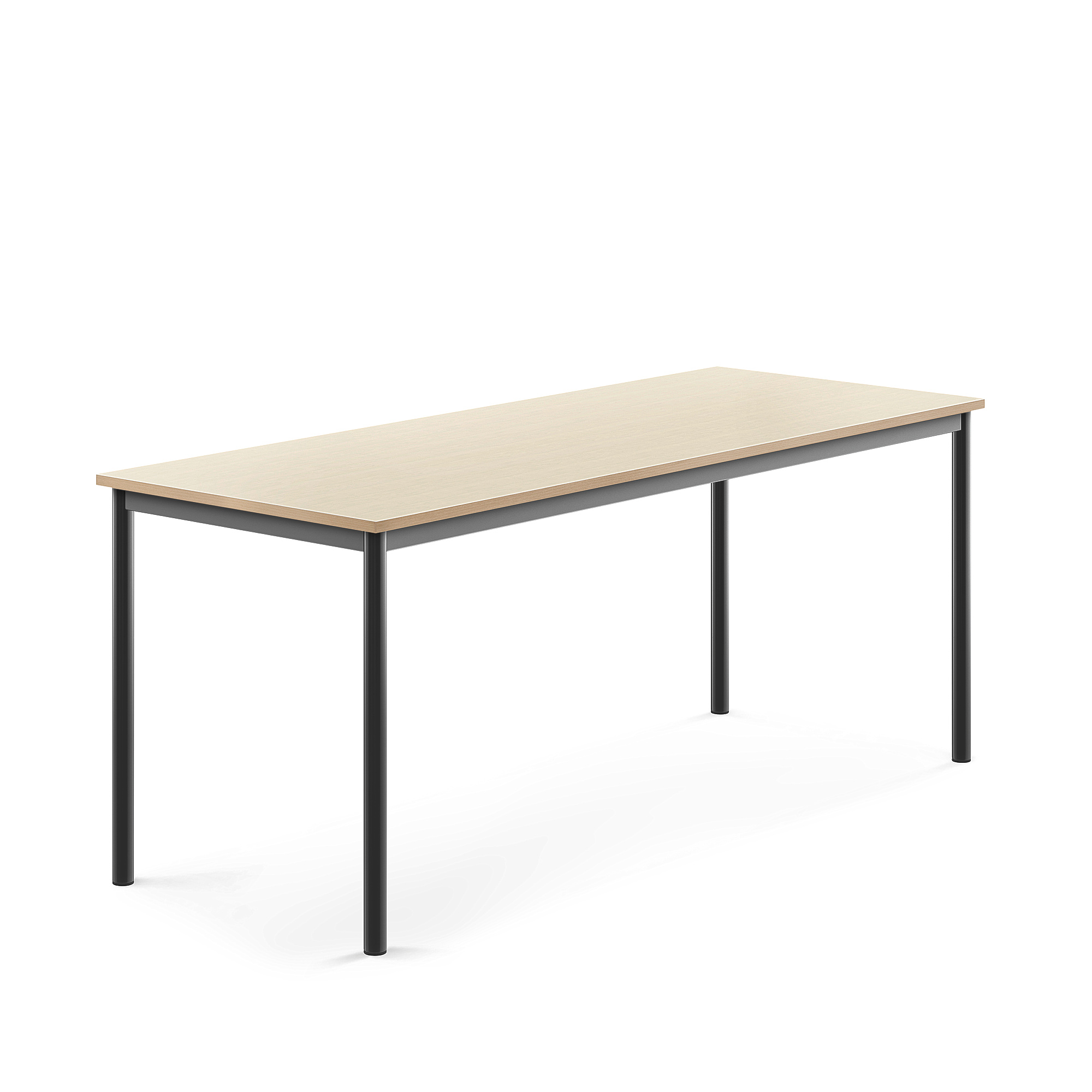 Stůl BORÅS, 1800x700x720 mm, antracitově šedé nohy, HPL deska, bříza