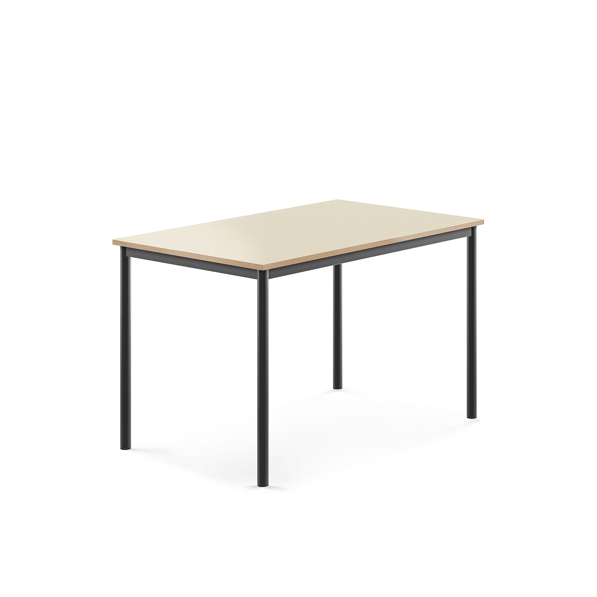 Stůl BORÅS, 1200x800x760 mm, antracitově šedé nohy, HPL deska, bříza