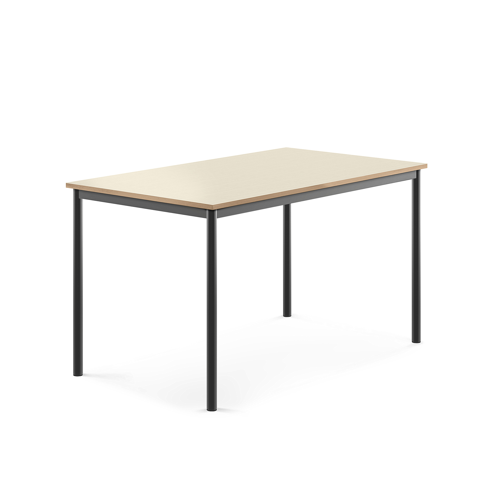 Stůl BORÅS, 1400x800x760 mm, antracitově šedé nohy, HPL deska, bříza
