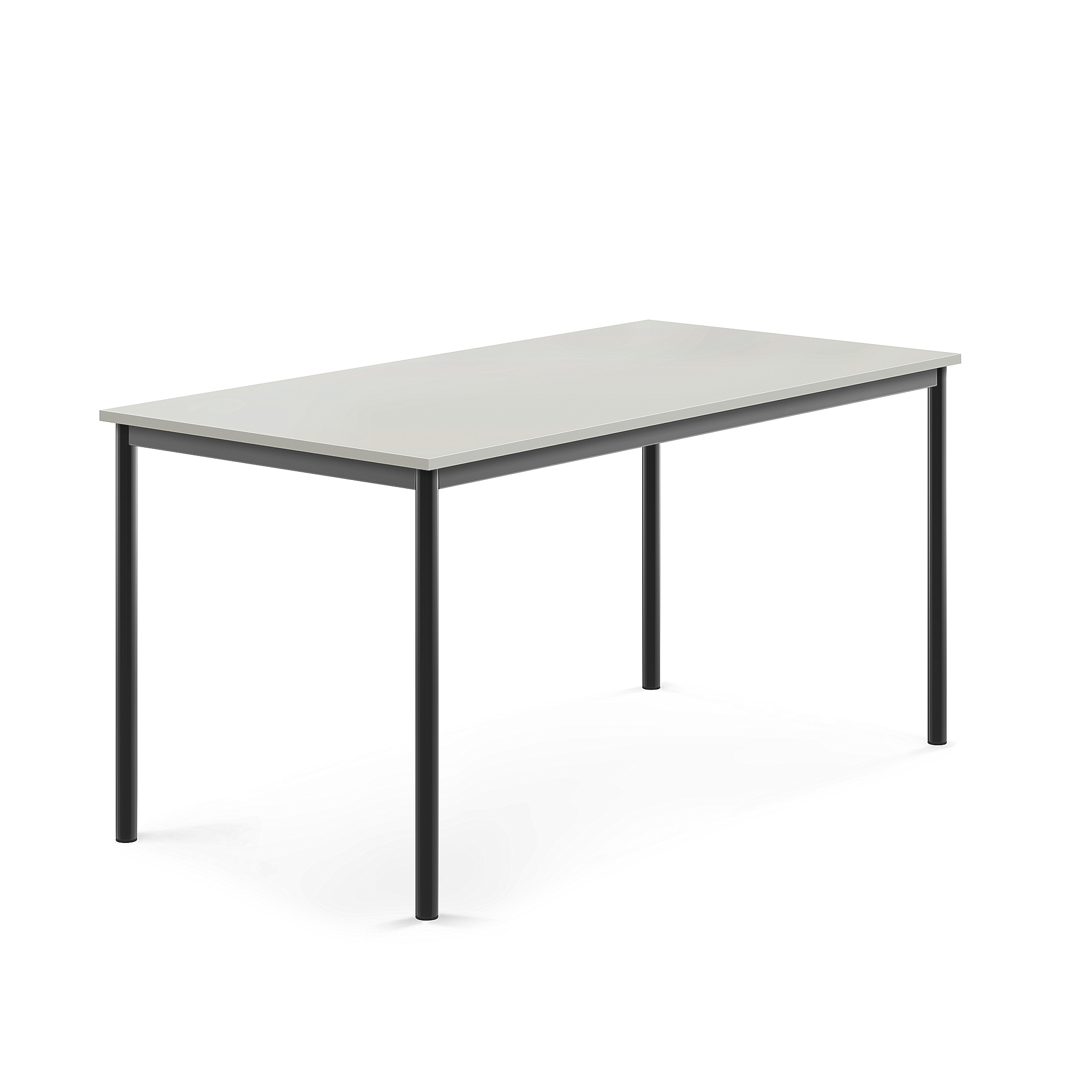 Stůl BORÅS, 1600x800x760 mm, antracitově šedé nohy, HPL deska, šedá