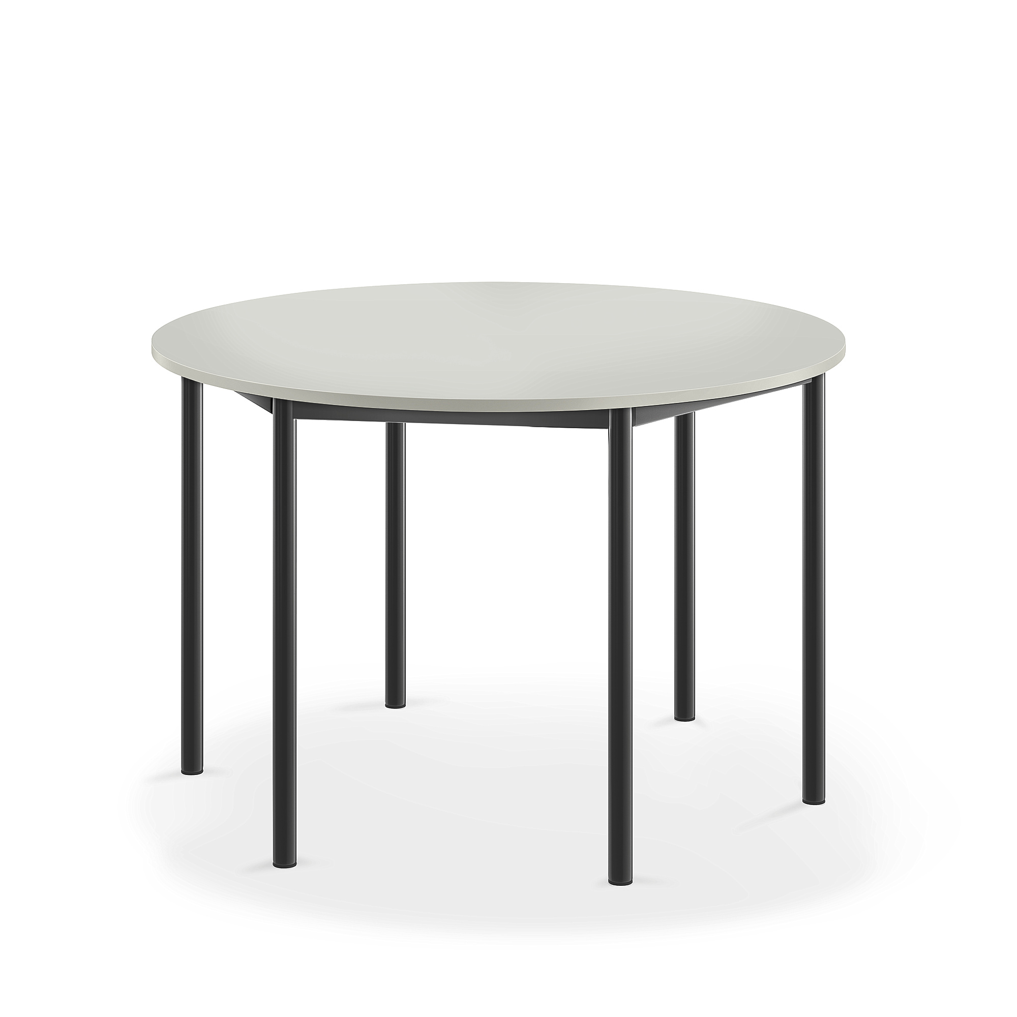 Stůl BORÅS, Ø1200x760 mm, antracitově šedé nohy, HPL deska, šedá