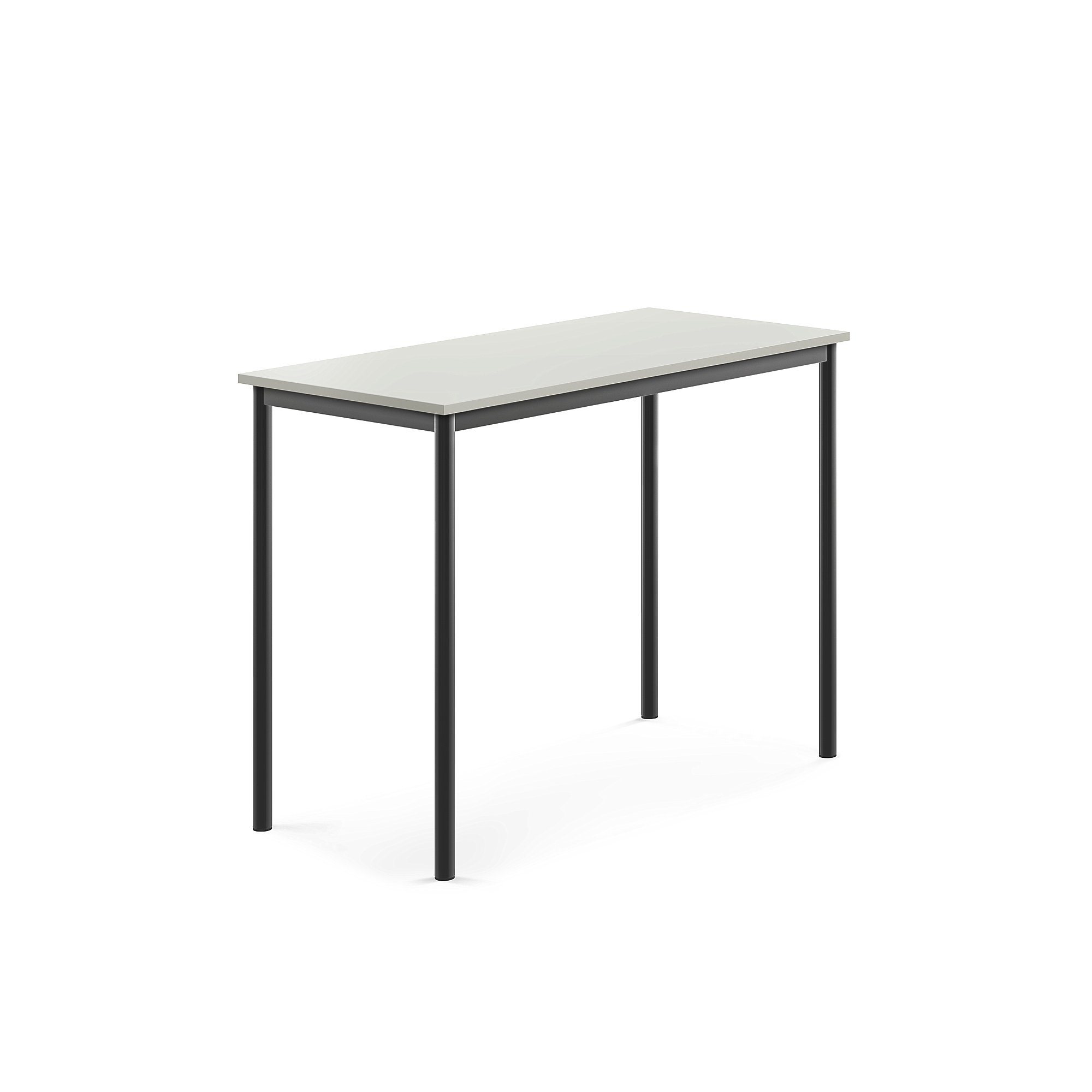 Stůl BORÅS, 1200x600x900 mm, antracitově šedé nohy, HPL deska, šedá