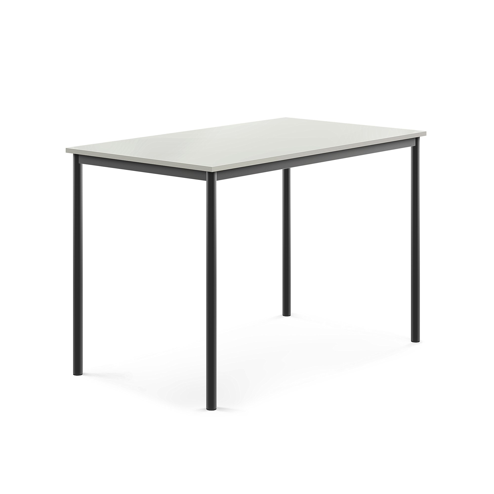 Stůl BORÅS, 1400x800x900 mm, antracitově šedé nohy, HPL deska, šedá