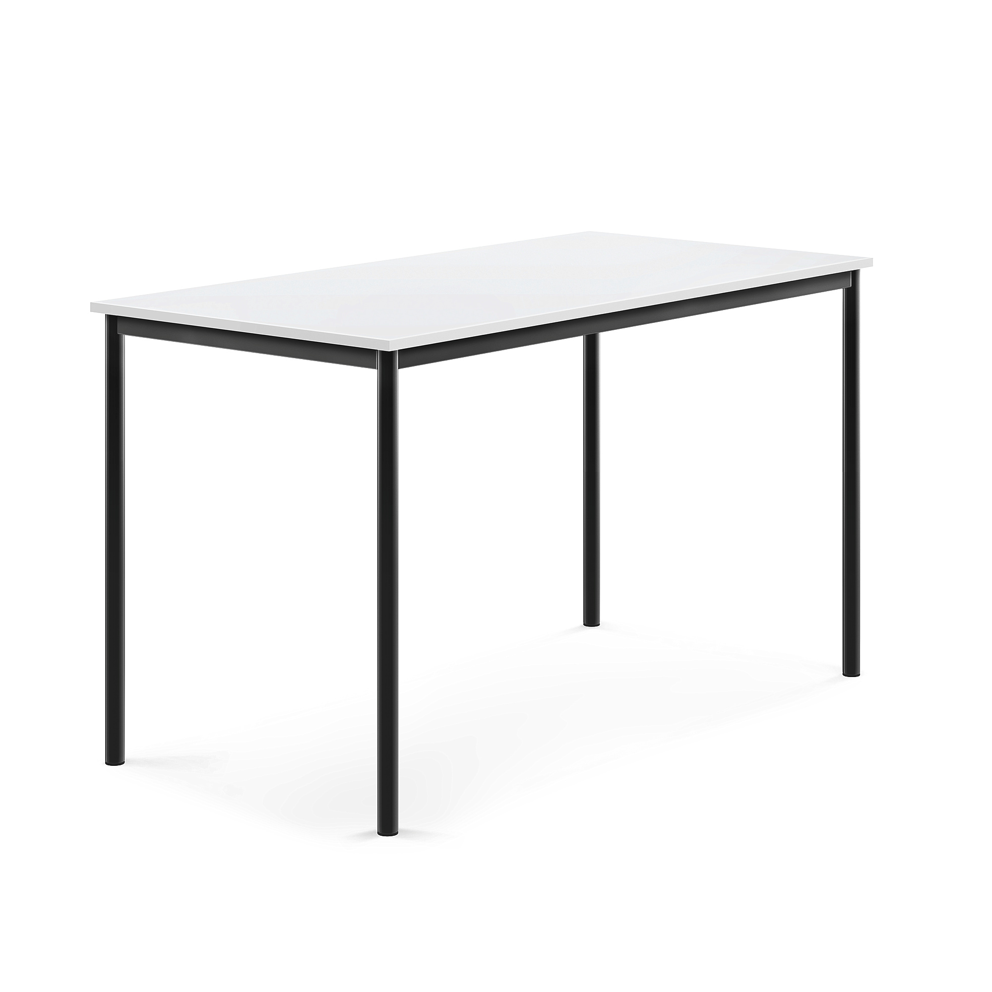 Stůl BORÅS, 1600x800x900 mm, antracitově šedé nohy, HPL deska, bílá
