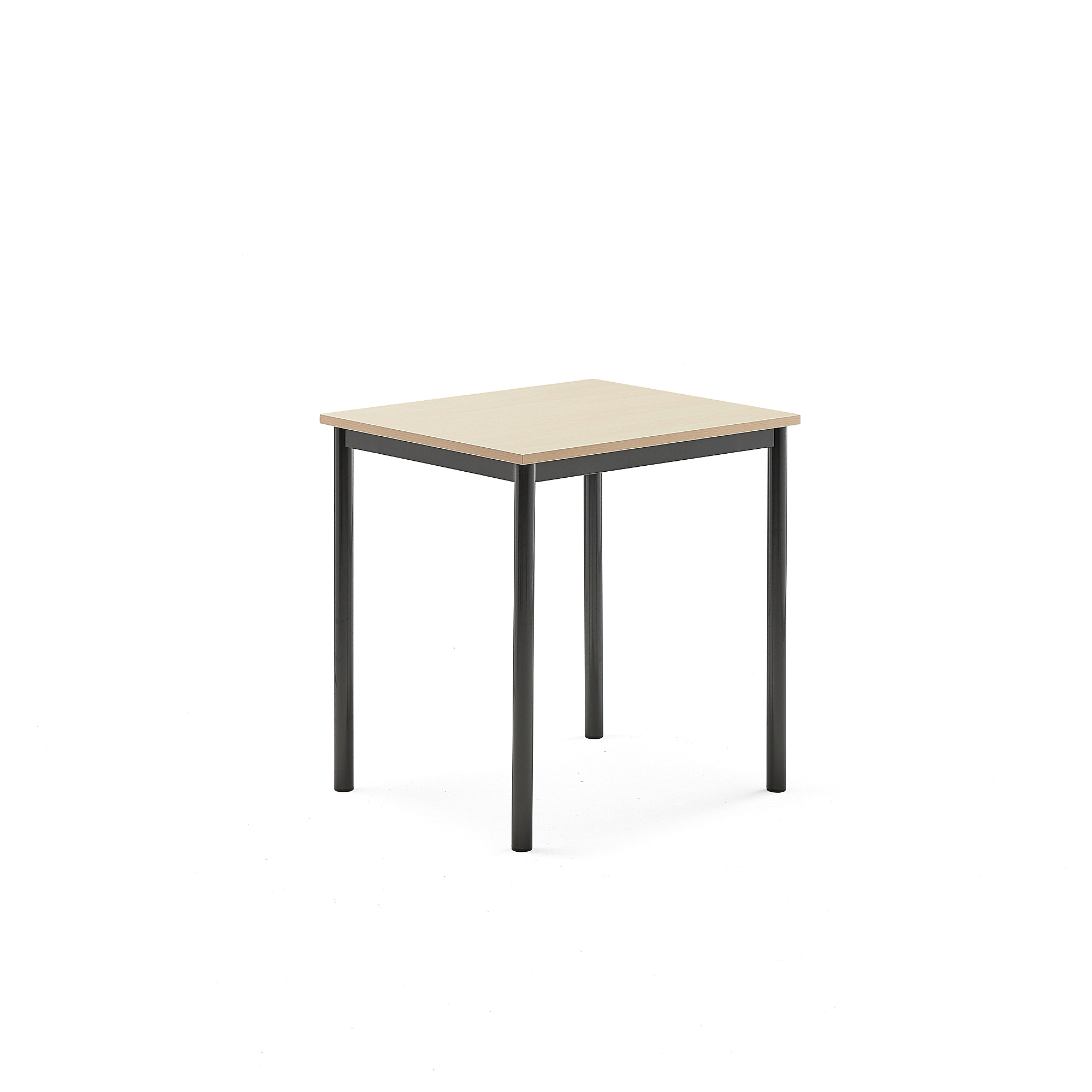 Stůl BORÅS, 700x600x720 mm, antracitově šedé nohy, HPL deska, bříza