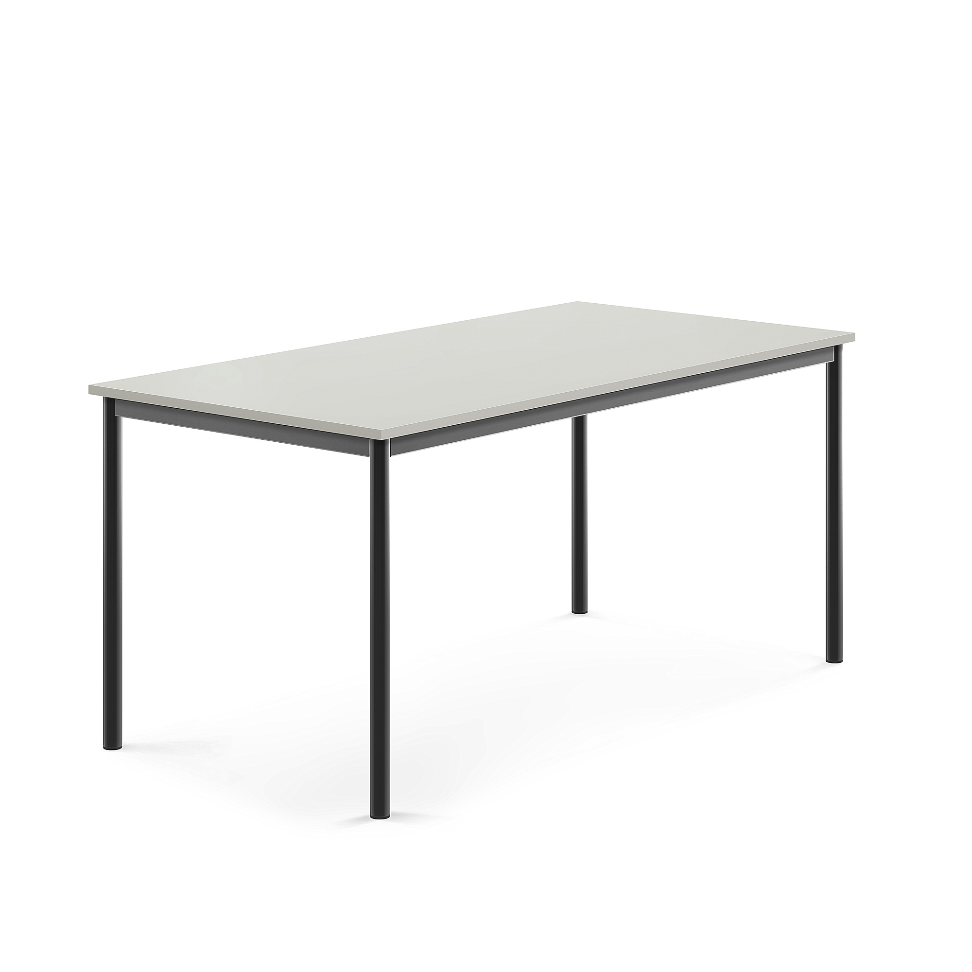 Stůl SONITUS, 1600x800x720 mm, antracitově šedé nohy, HPL deska tlumící hluk, šedá