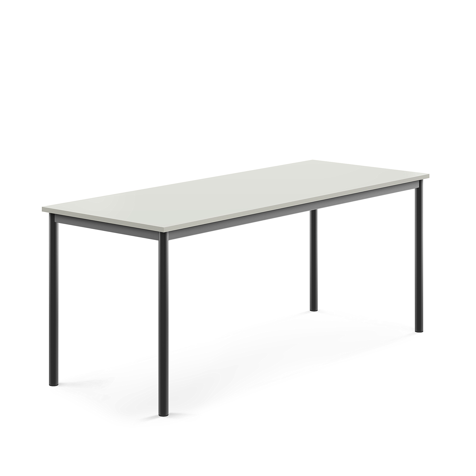Stůl SONITUS, 1800x700x720 mm, antracitově šedé nohy, HPL deska tlumící hluk, šedá