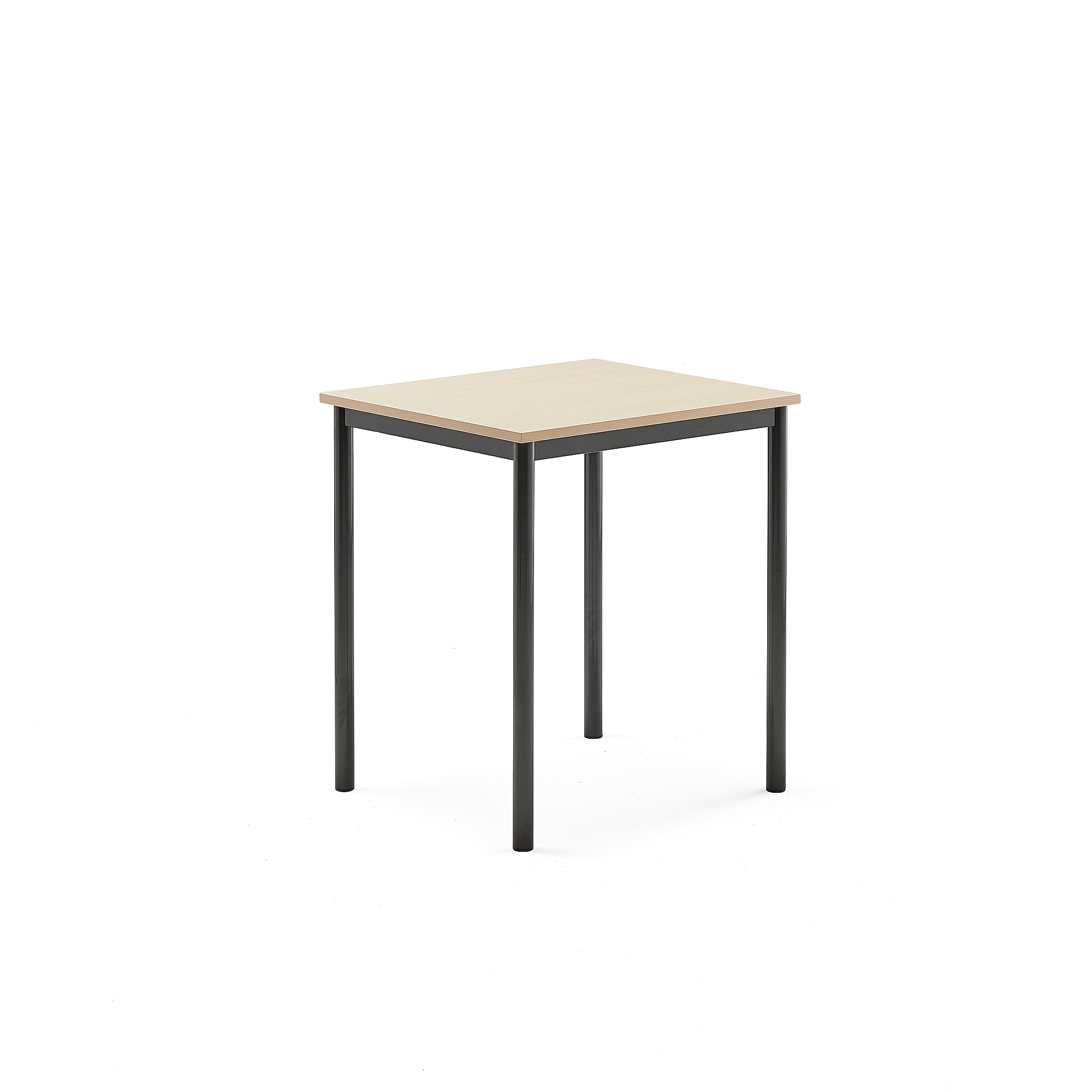 Stůl SONITUS, 700x600x760 mm, antracitově šedé nohy, HPL deska tlumící hluk, bříza