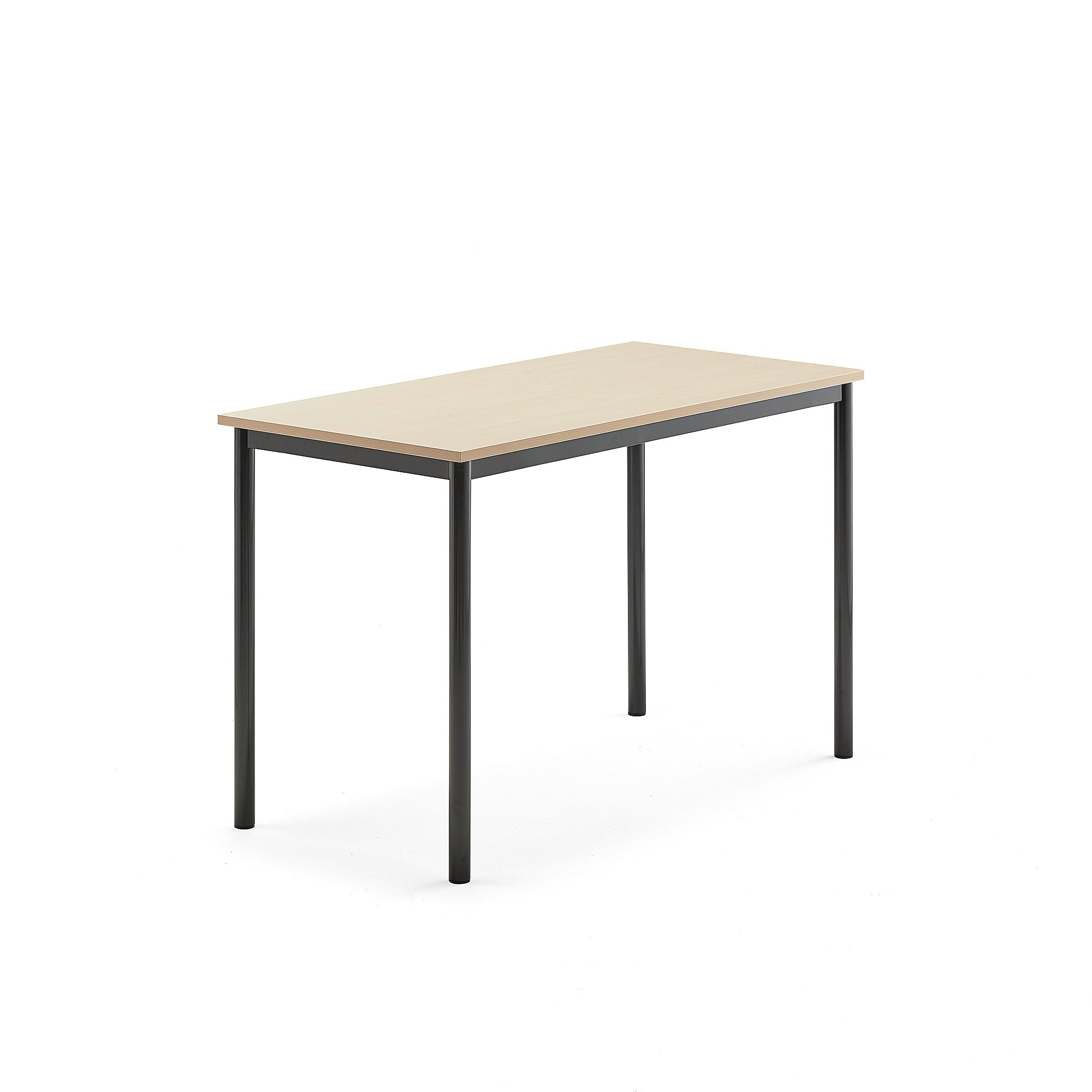 Stůl SONITUS, 1200x700x760 mm, antracitově šedé nohy, HPL deska tlumící hluk, bříza