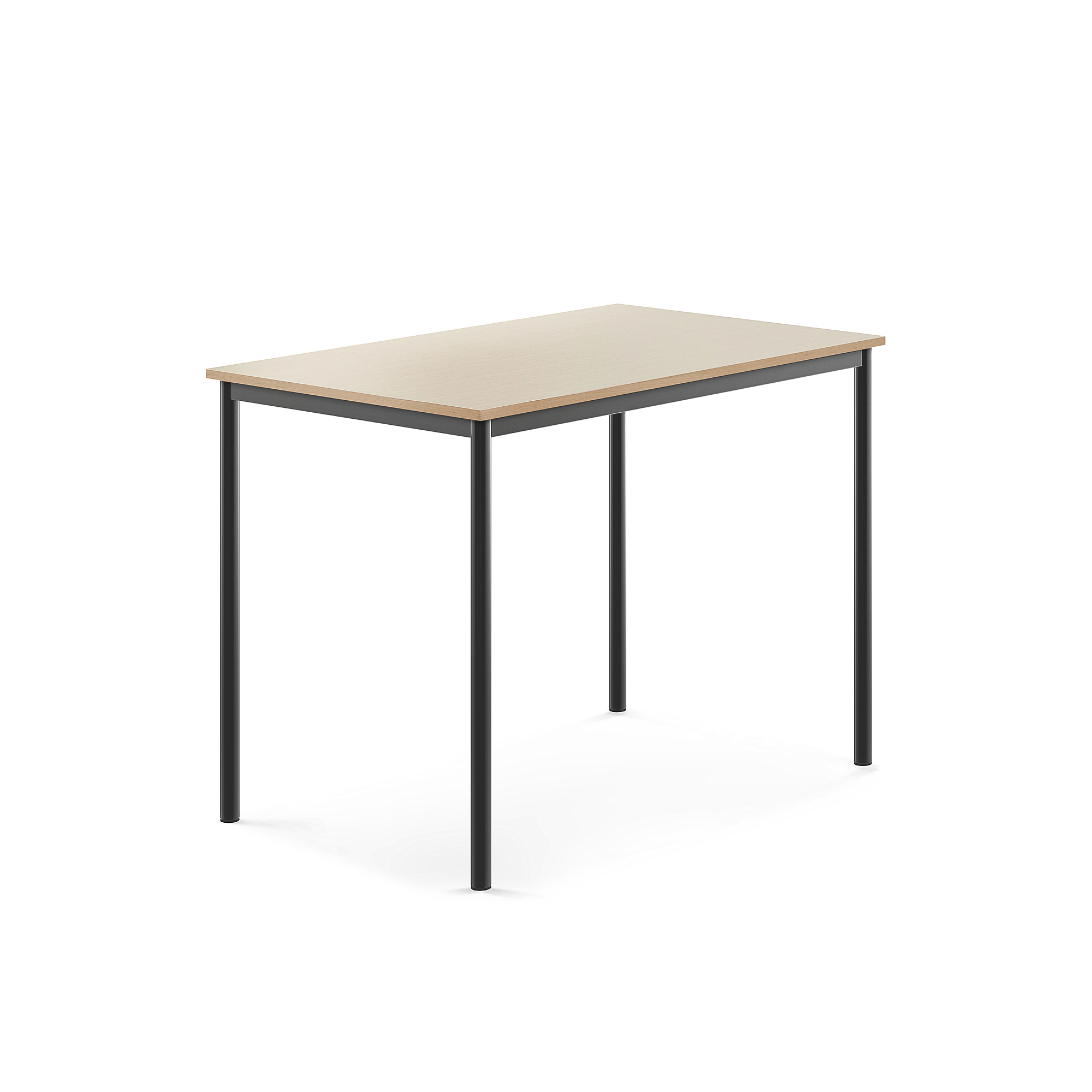 Stůl SONITUS, 1200x800x900 mm, antracitově šedé nohy, HPL deska tlumící hluk, bříza