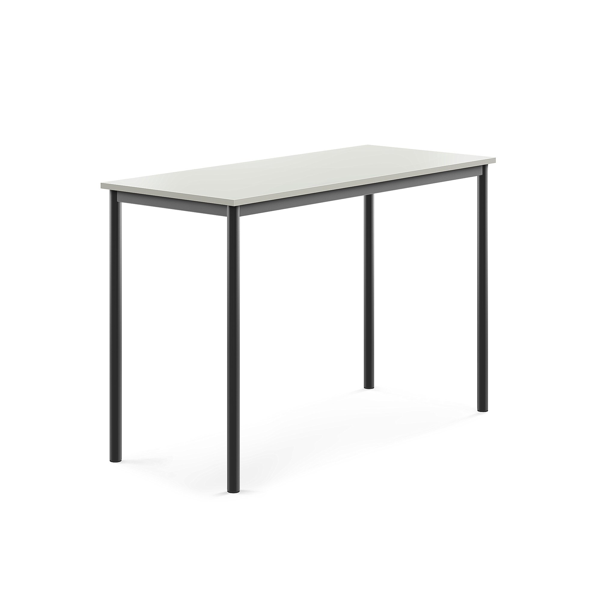 Stůl SONITUS, 1400x600x900 mm, antracitově šedé nohy, HPL deska tlumící hluk, šedá