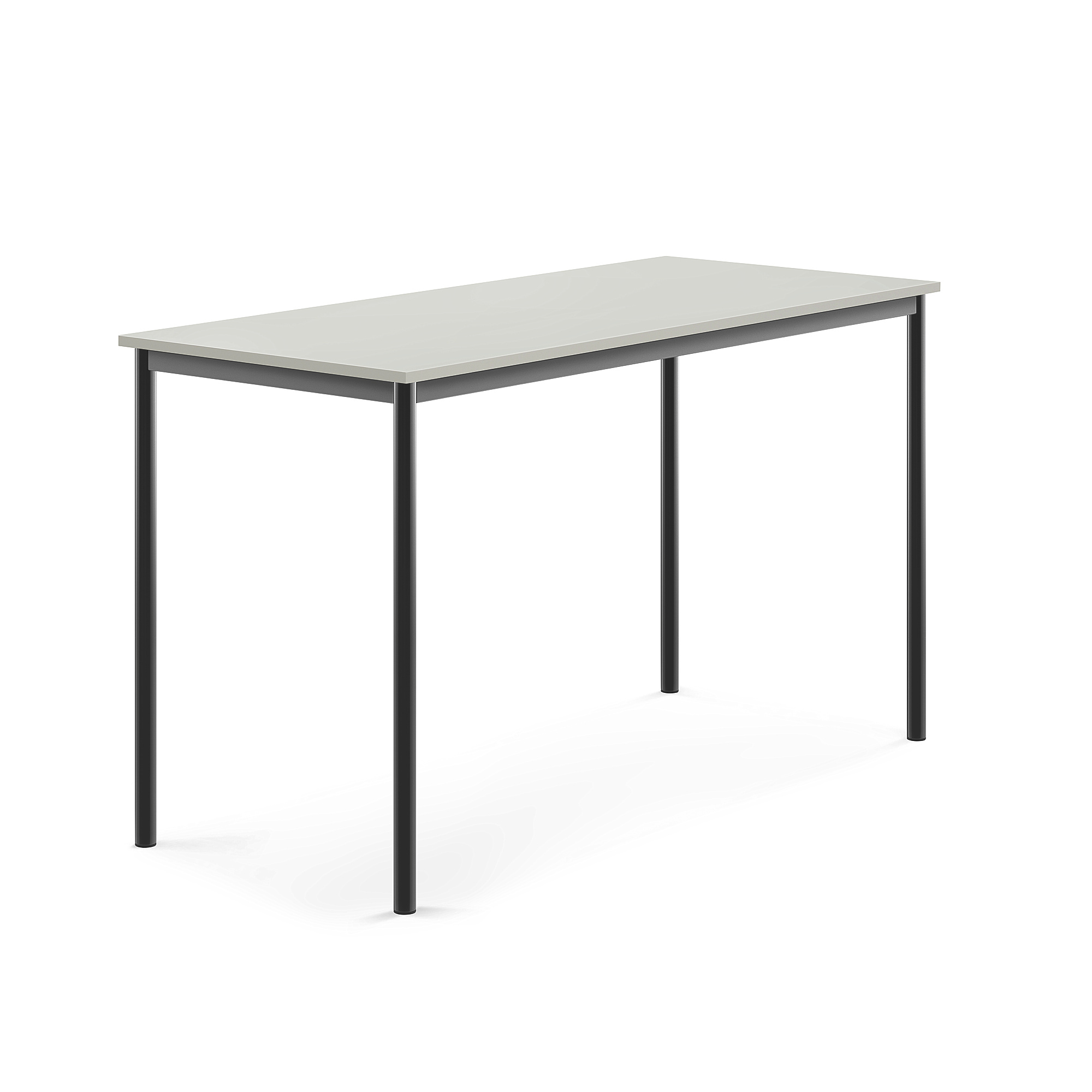 Stůl SONITUS, 1600x700x900 mm, antracitově šedé nohy, HPL deska tlumící hluk, šedá