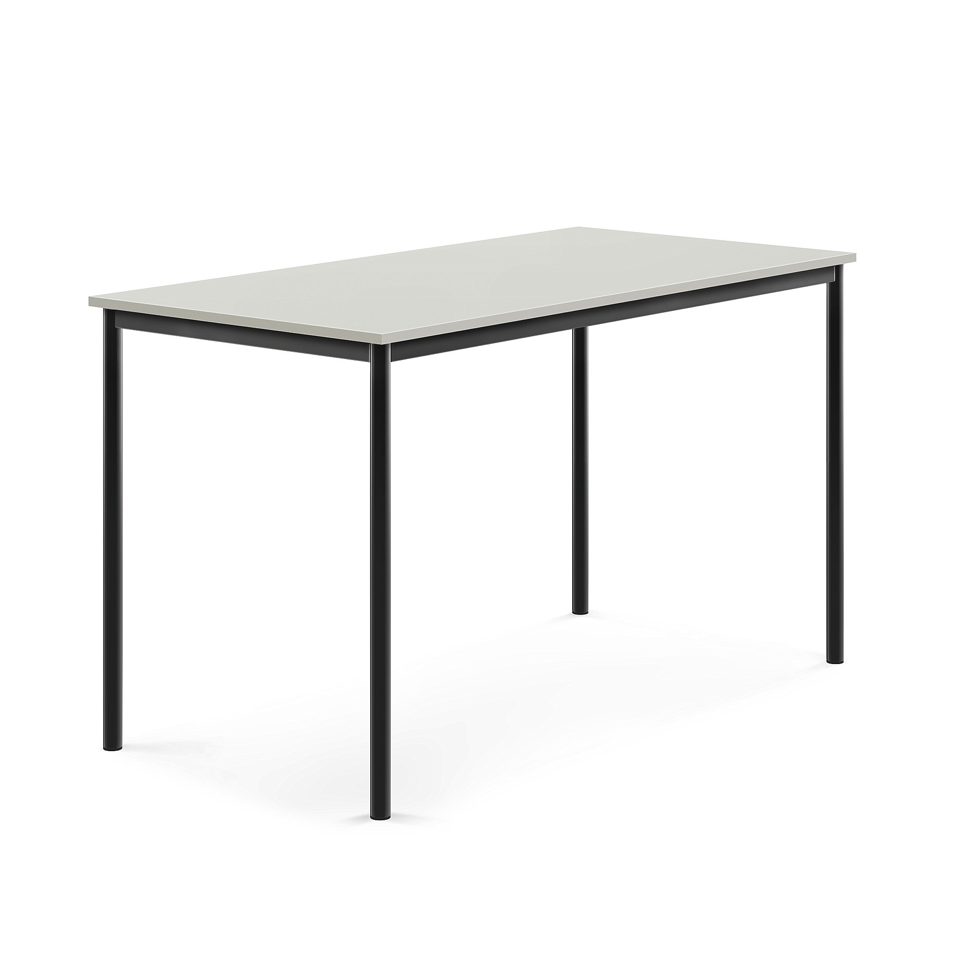Stůl SONITUS, 1600x800x900 mm, antracitově šedé nohy, HPL deska tlumící hluk, šedá