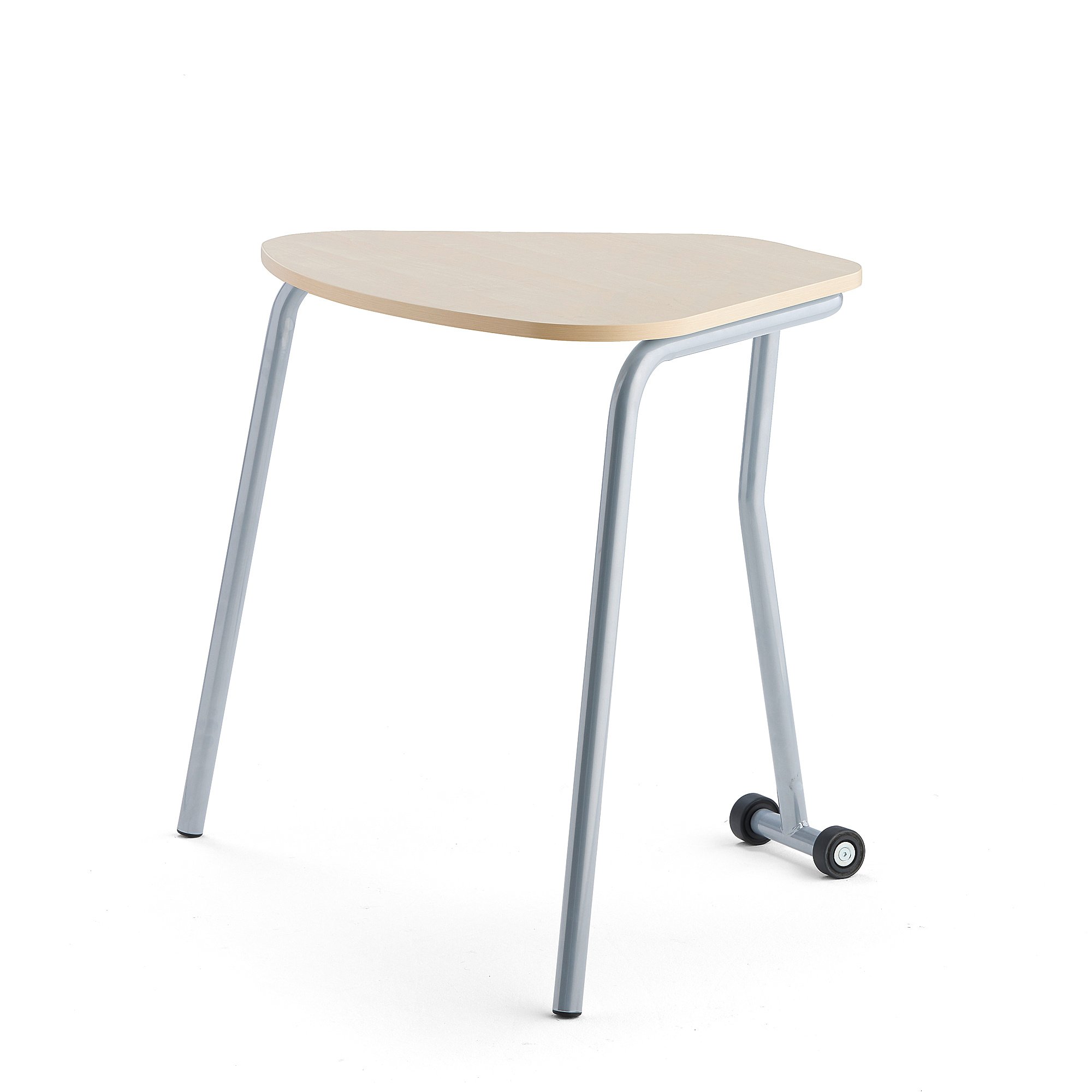 Sklápěcí stůl HEX, 740x800x620 mm, stříbrné nohy, bříza