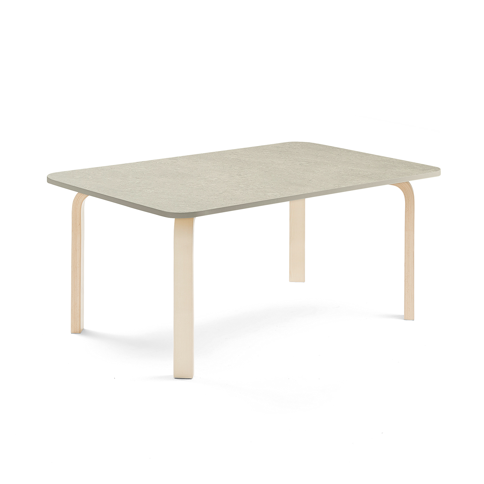 Stůl ELTON, 1200x800x530 mm, bříza, akustické linoleum, šedá
