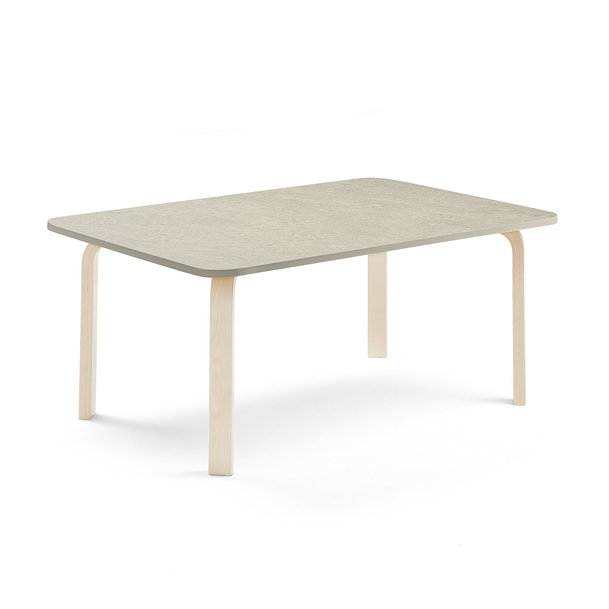 Stůl ELTON, 1400x700x530 mm, bříza, akustické linoleum, šedá