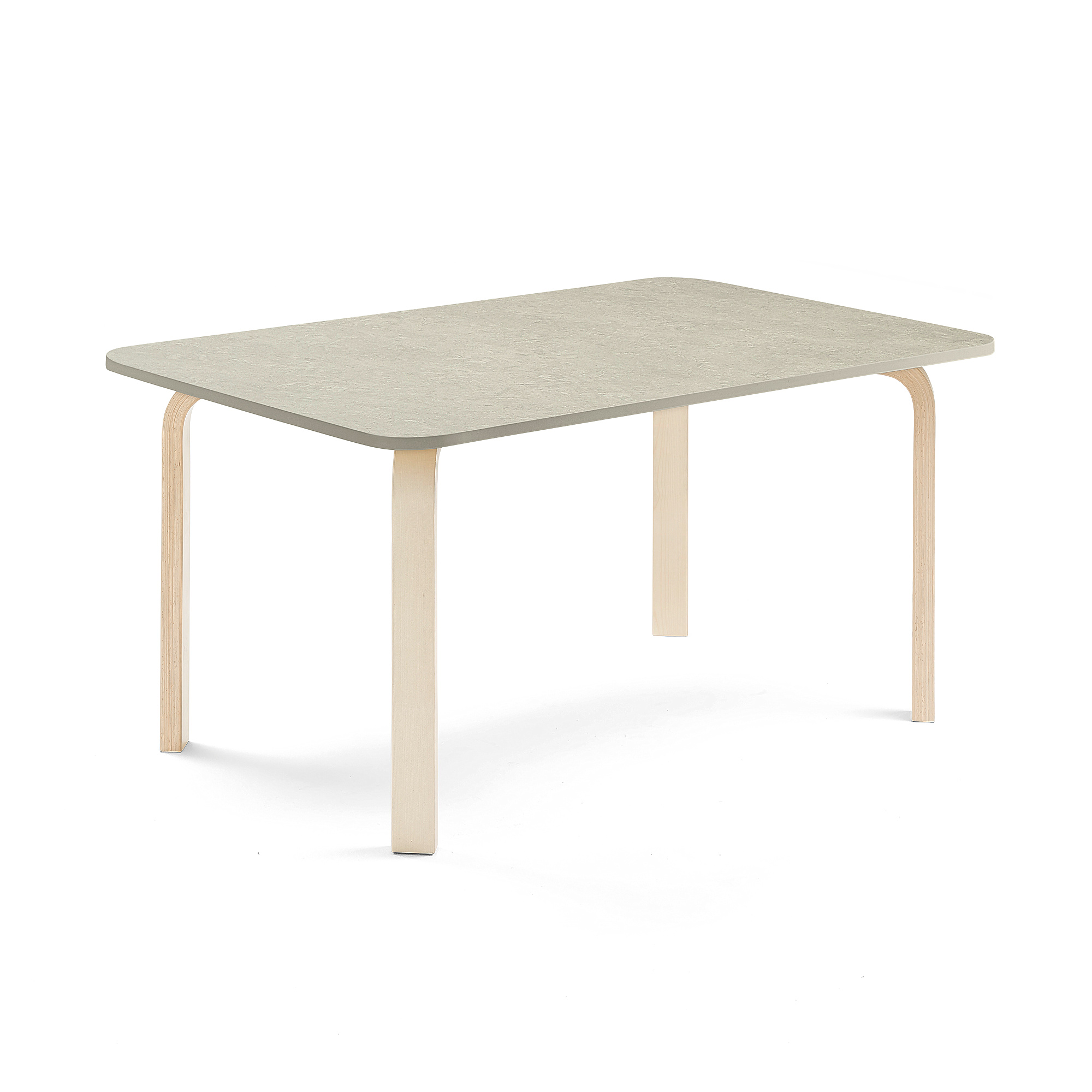 Stůl ELTON, 1200x800x590 mm, bříza, akustické linoleum, šedá