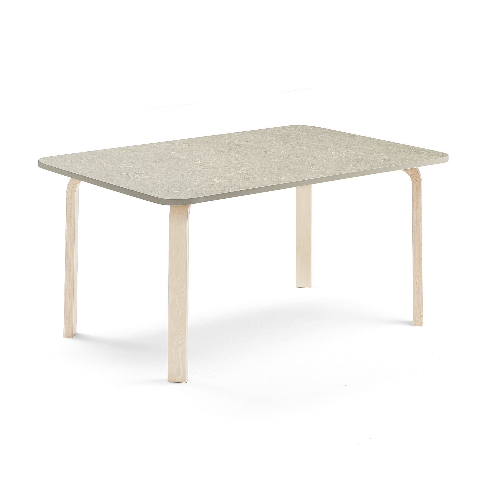 Stůl ELTON, 1400x700x590 mm, bříza, akustické linoleum, šedá