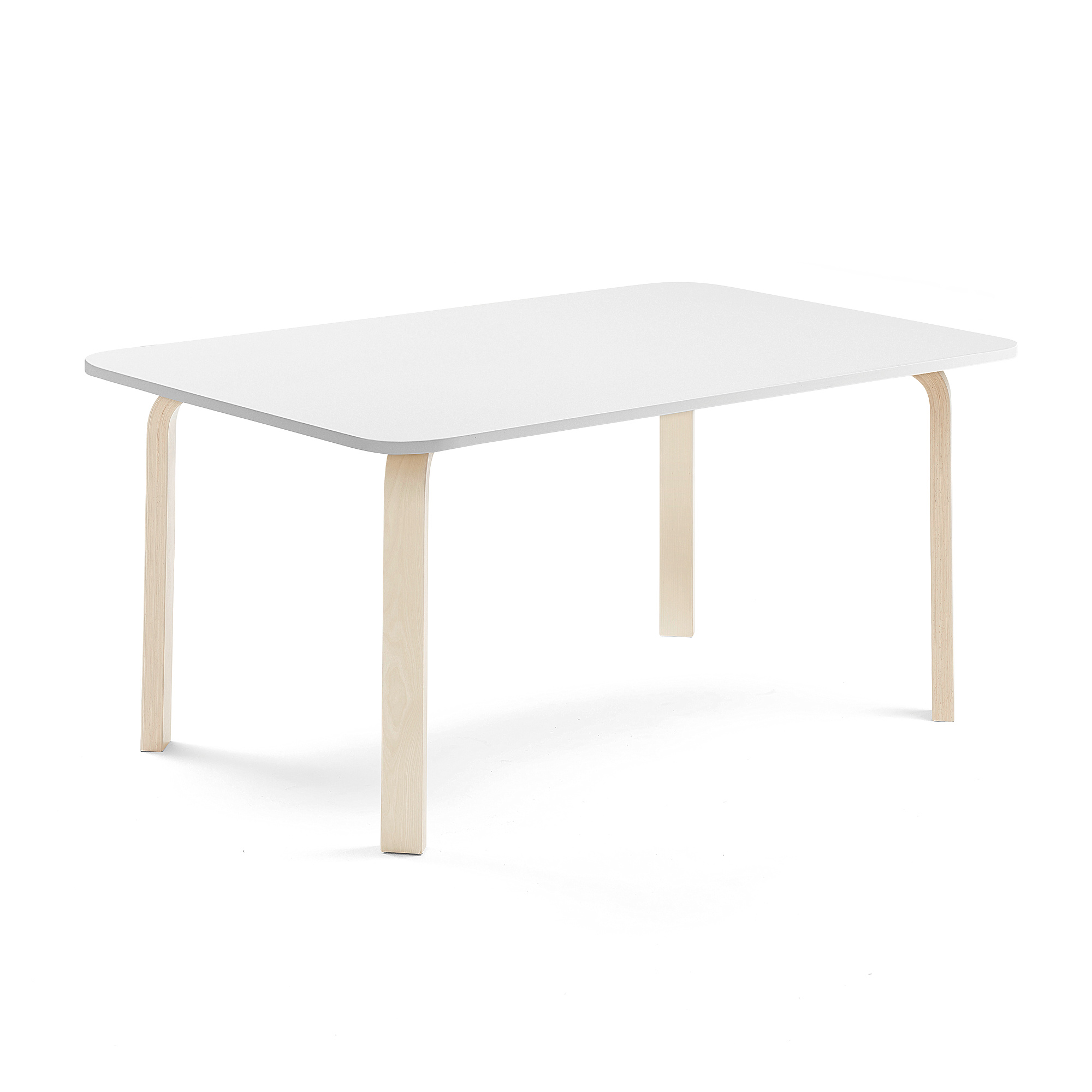 Stůl ELTON, 1400x800x590 mm, bříza, akustická HPL deska, bílá