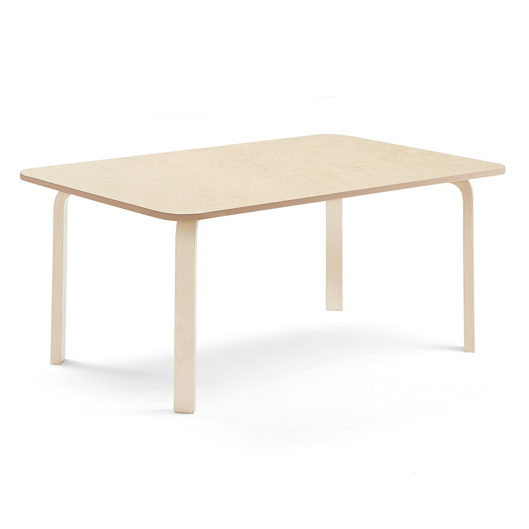Stůl ELTON, 1800x700x590 mm, bříza, akustické linoleum, béžová