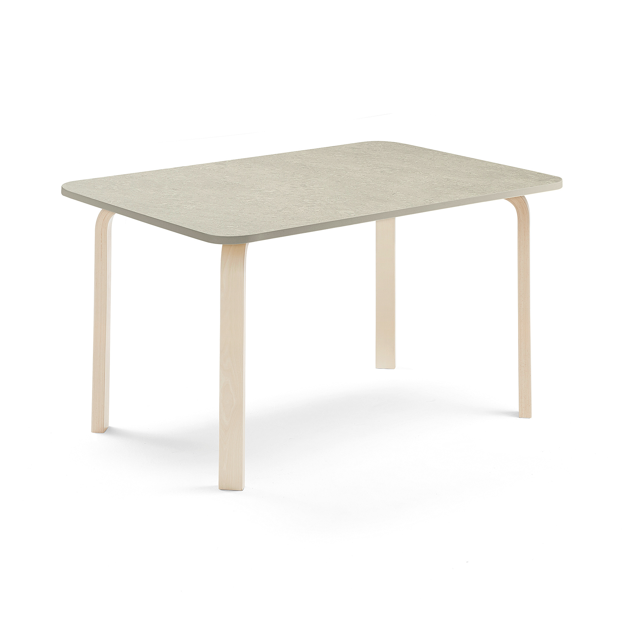 Stůl ELTON, 1200x700x640 mm, bříza, akustické linoleum, šedá
