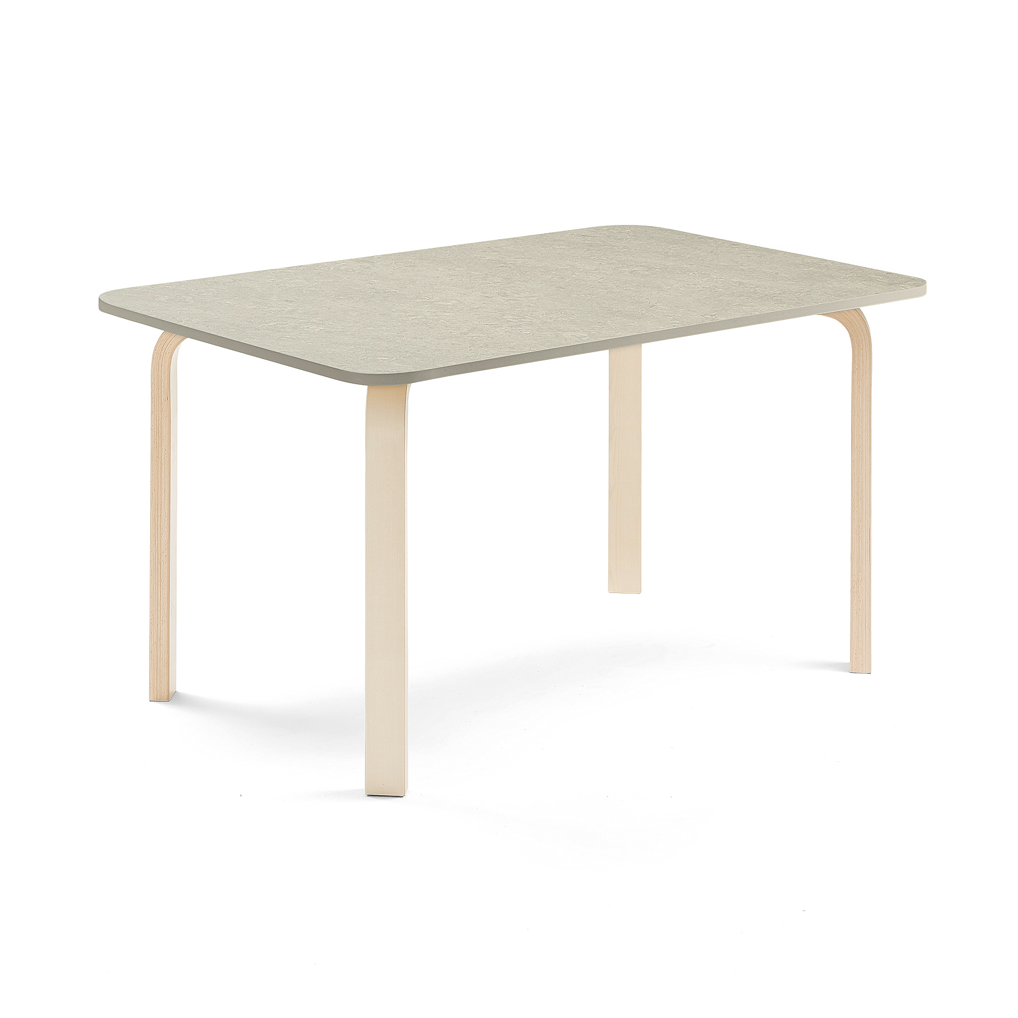 Stůl ELTON, 1200x800x640 mm, bříza, akustické linoleum, šedá