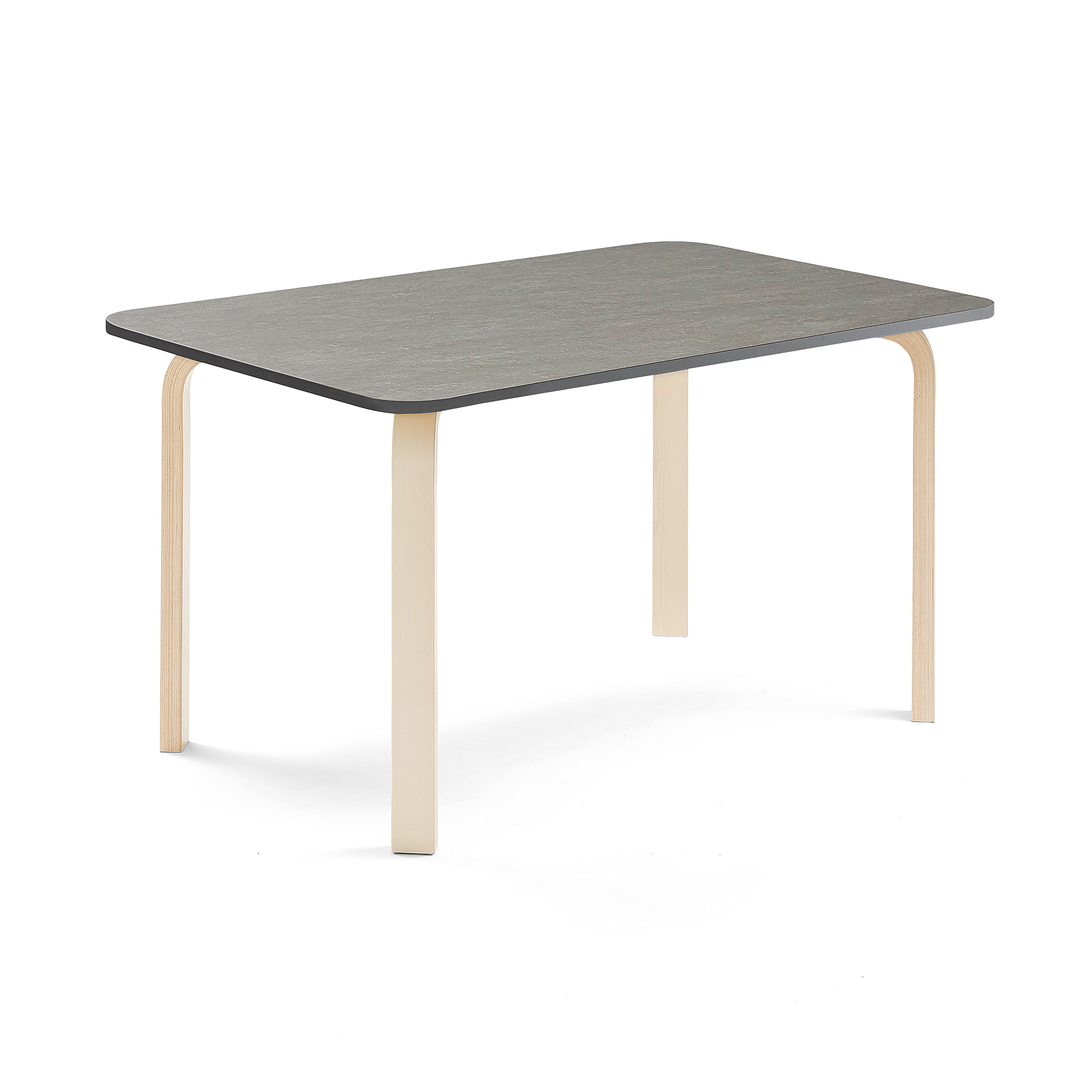 Stůl ELTON, 1200x800x640 mm, bříza, akustické linoleum, tmavě šedá