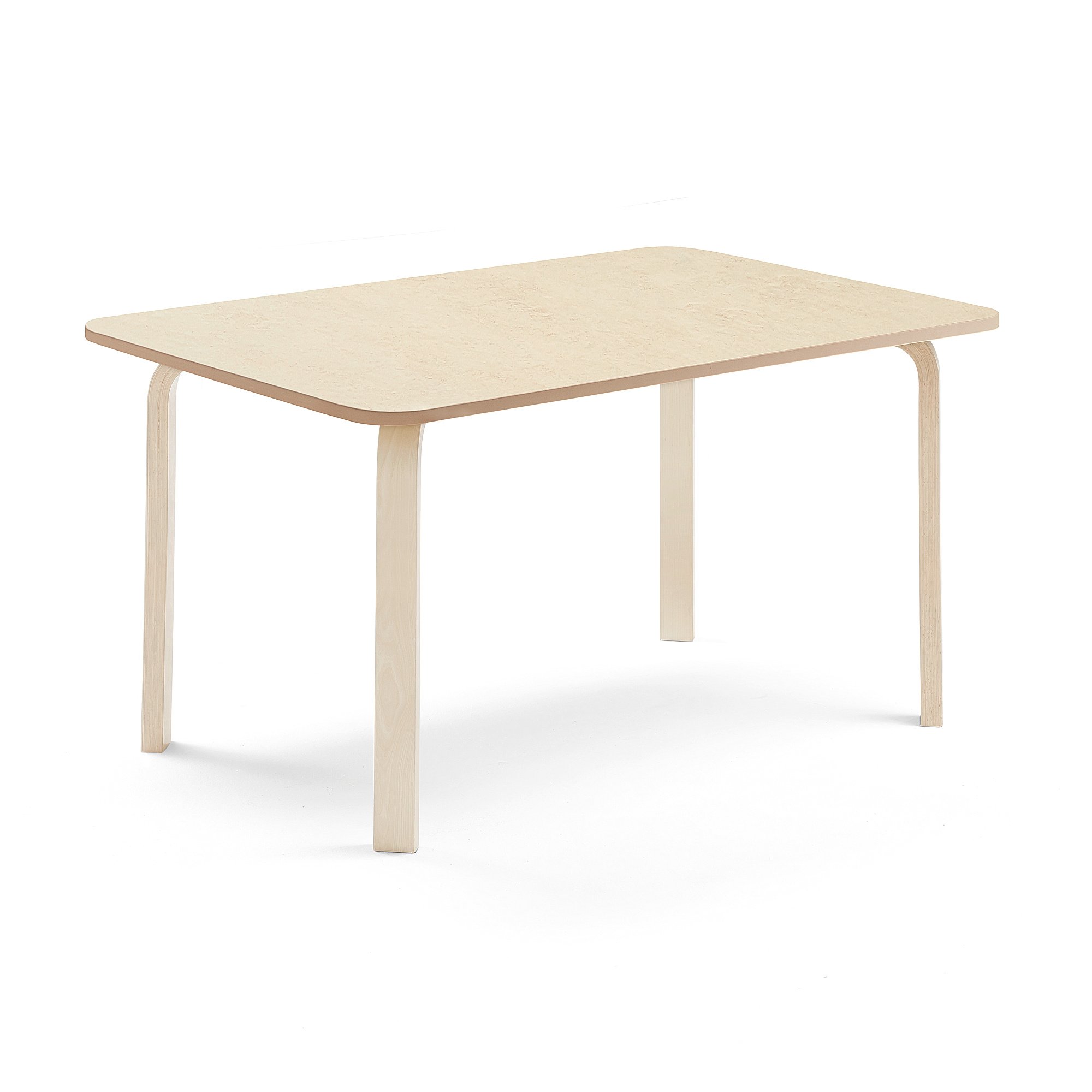Stůl ELTON, 1400x700x640 mm, bříza, akustické linoleum, béžová