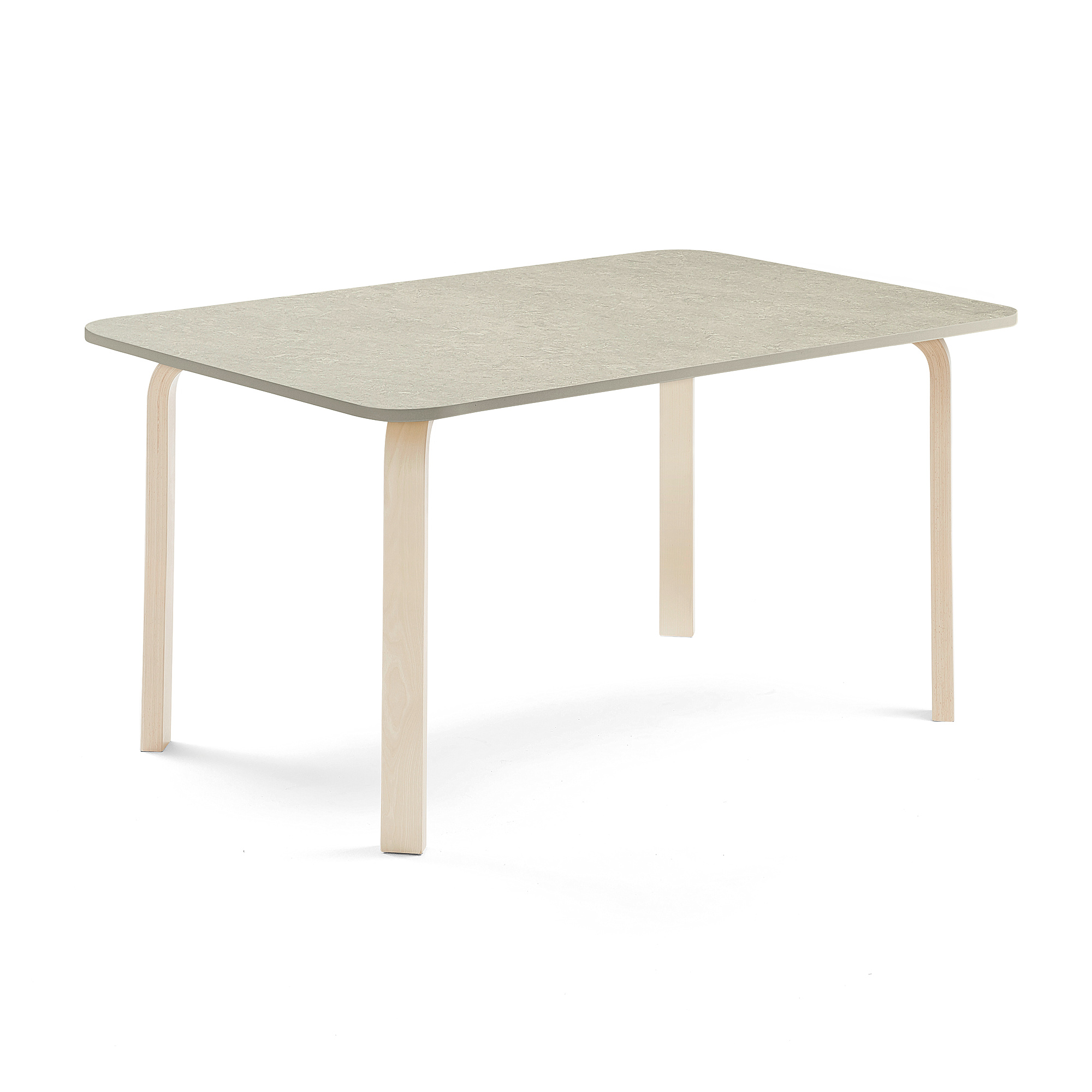 Stůl ELTON, 1400x800x640 mm, bříza, akustické linoleum, šedá