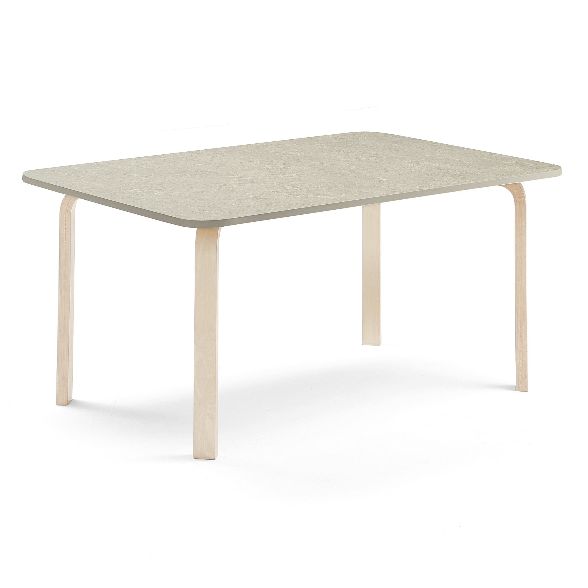 Stůl ELTON, 1800x700x640 mm, bříza, akustické linoleum, šedá
