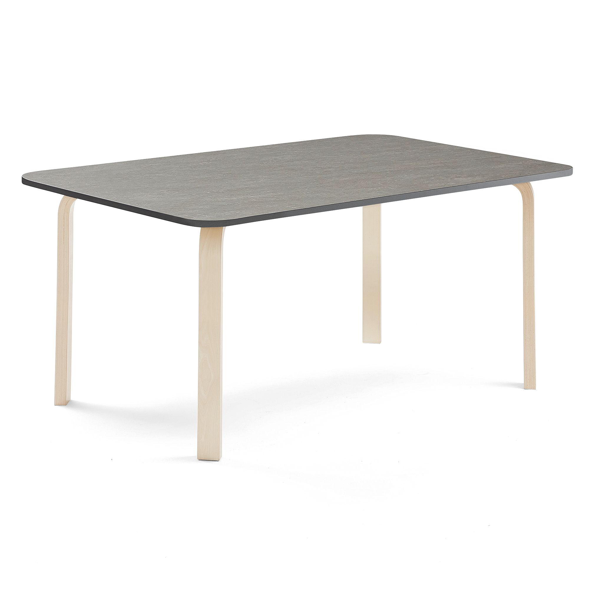 Stůl ELTON, 1800x800x640 mm, bříza, akustické linoleum, tmavě šedá
