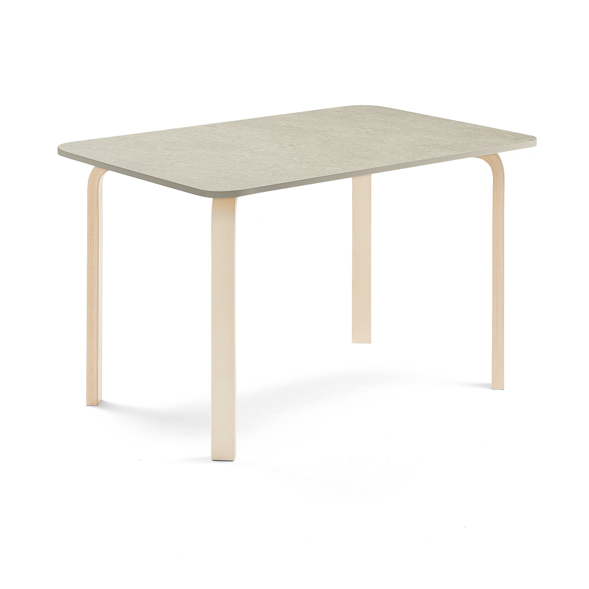 Stůl ELTON, 1200x800x710 mm, bříza, akustické linoleum, šedá