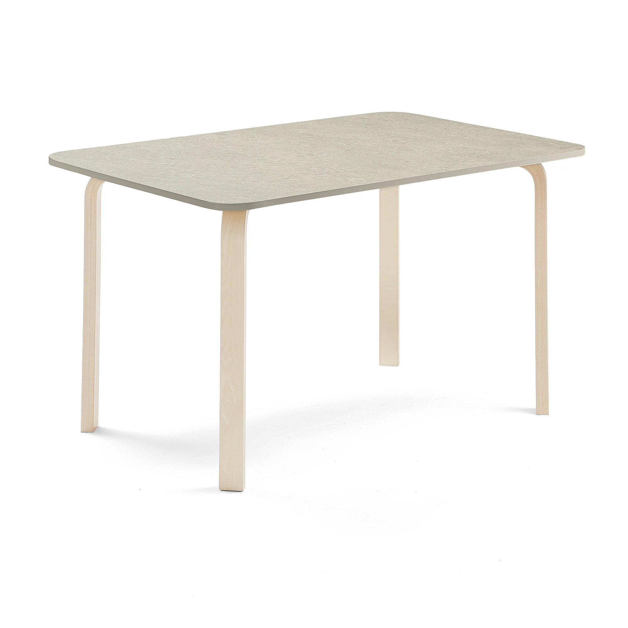 Stůl ELTON, 1400x800x710 mm, bříza, akustické linoleum, šedá