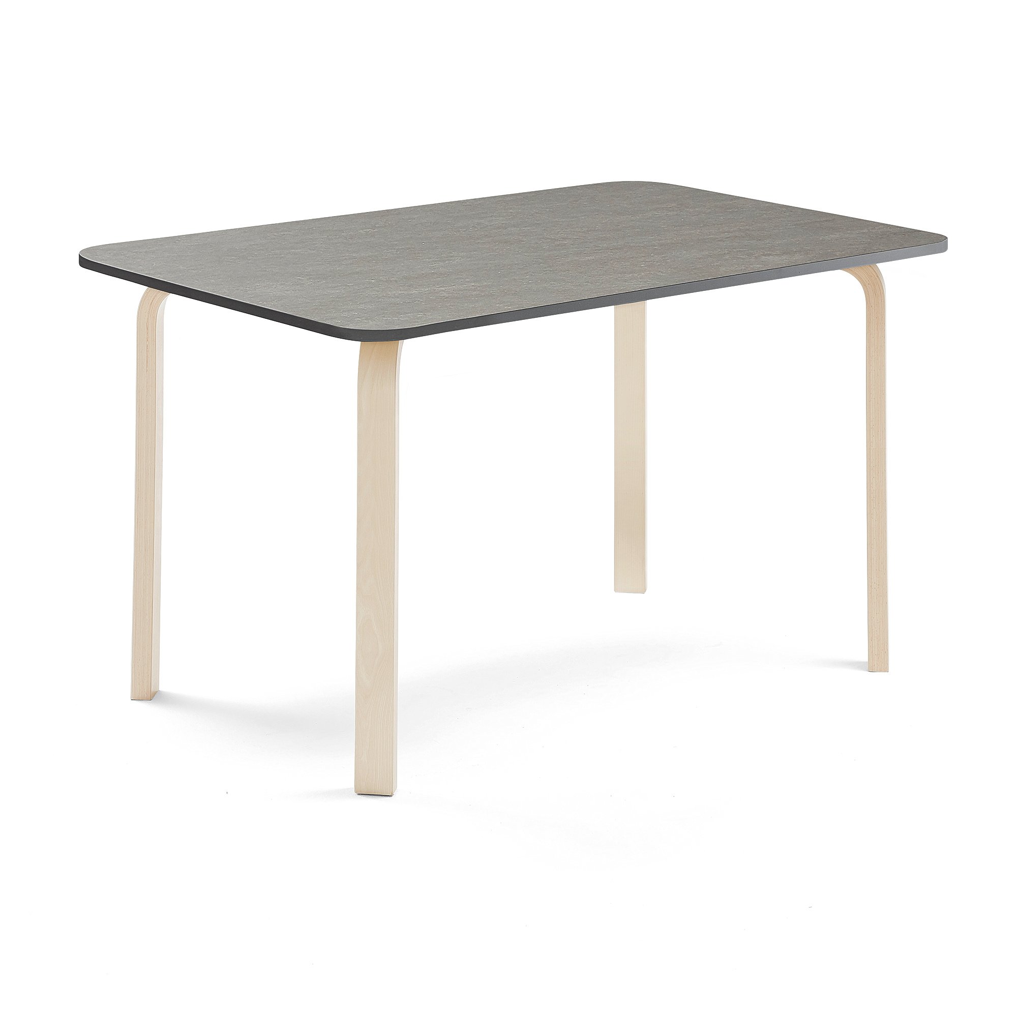 Stůl ELTON, 1400x800x710 mm, bříza, akustické linoleum, tmavě šedá