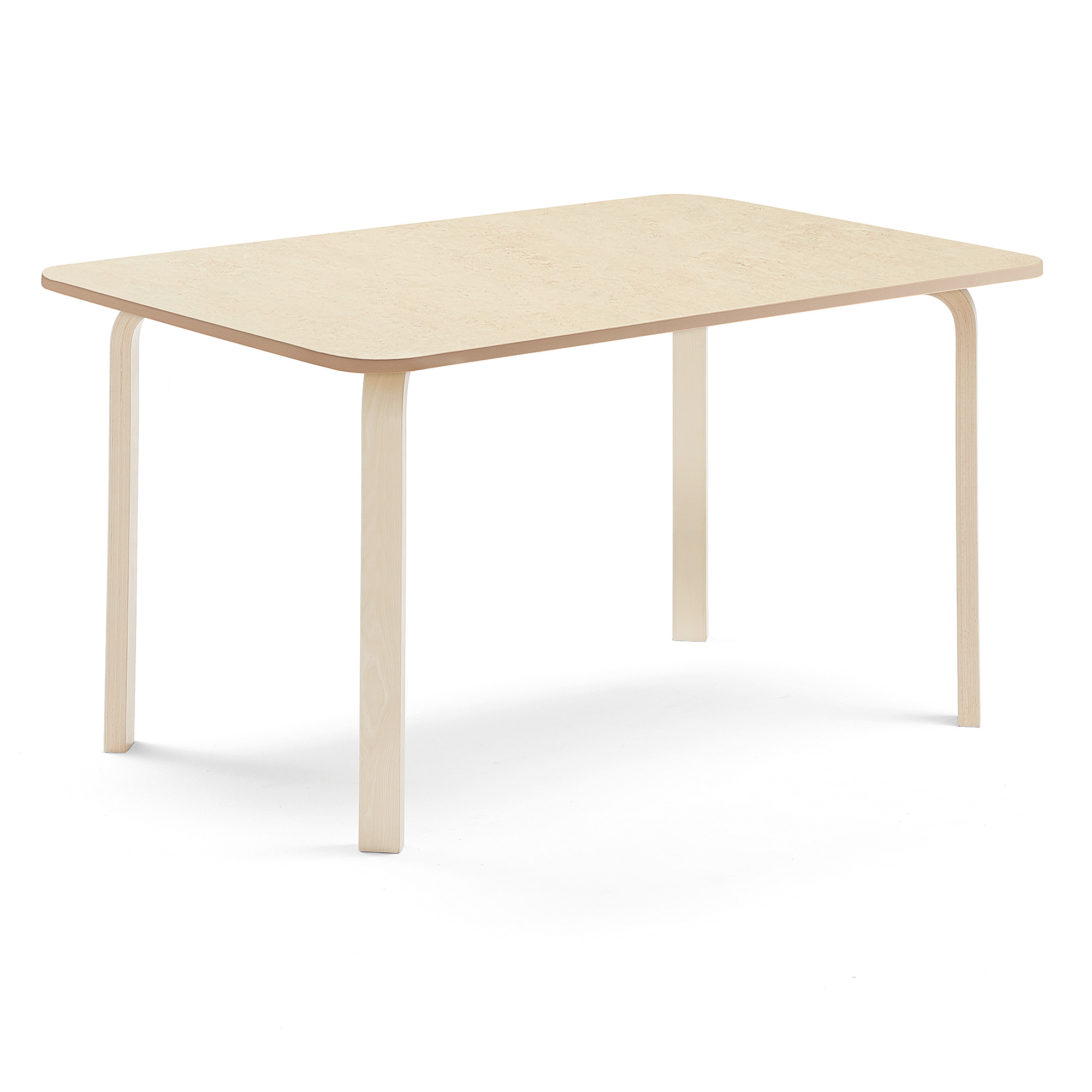 Stůl ELTON, 1800x700x710 mm, bříza, akustické linoleum, béžová
