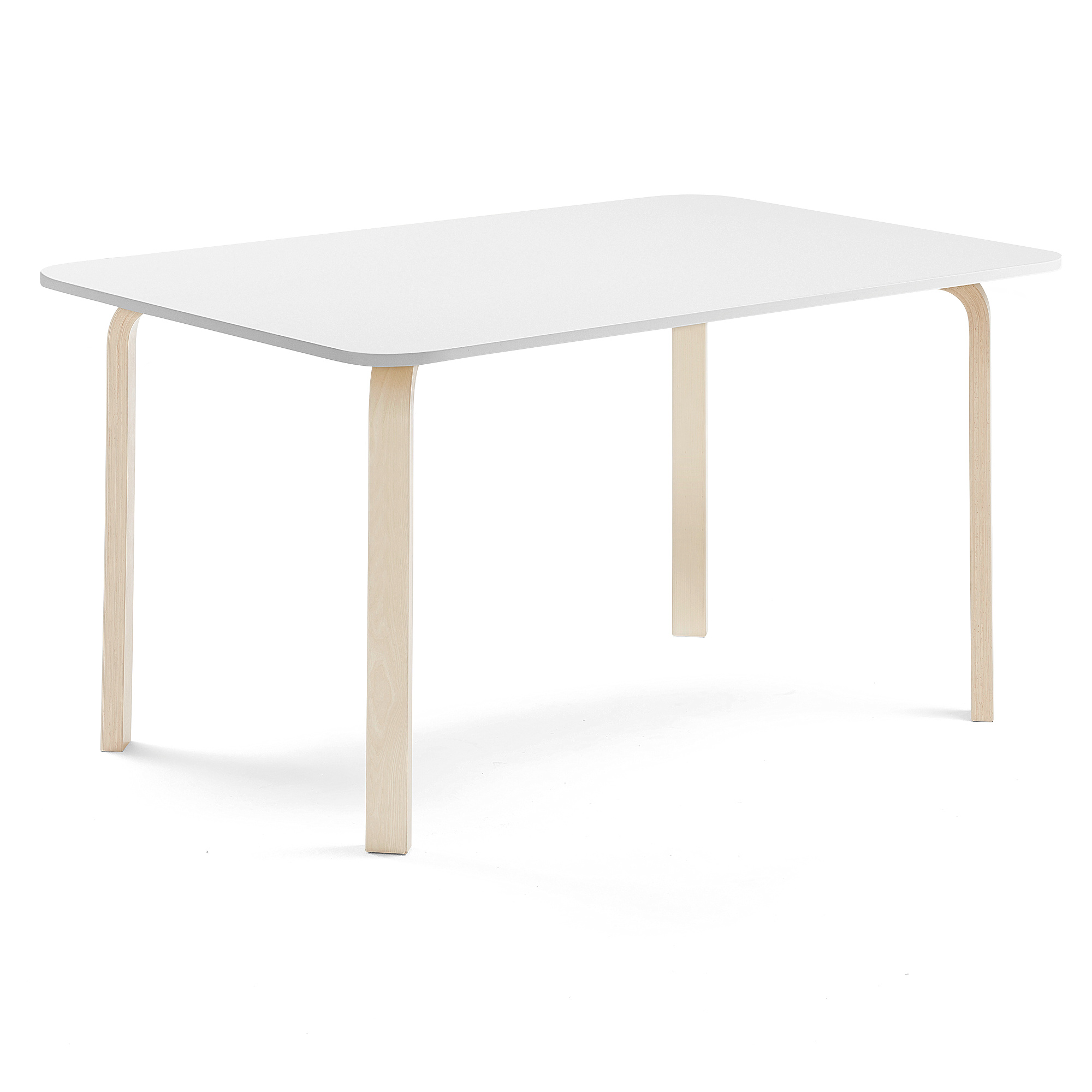 Stůl ELTON, 1800x800x710 mm, bříza, akustická HPL deska, bílá