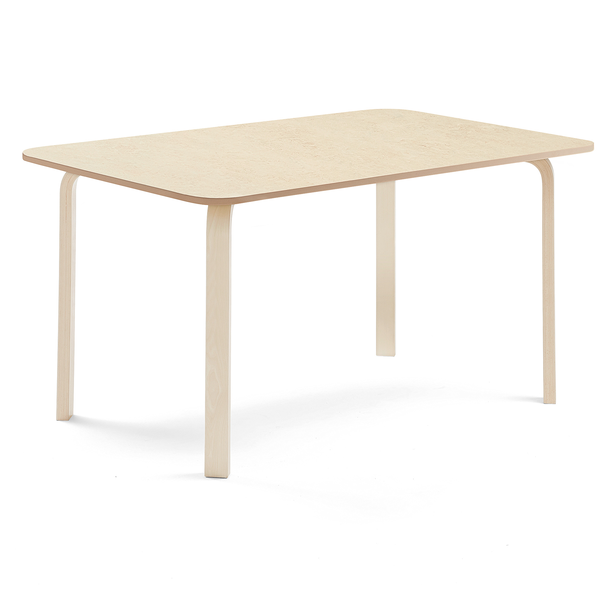 Stůl ELTON, 1800x800x710 mm, bříza, akustické linoleum, béžová