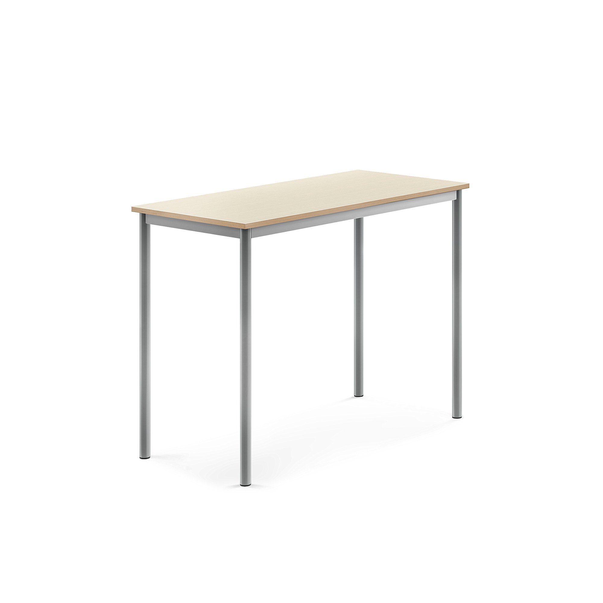 Stůl BORÅS, 1200x600x900 mm, stříbrné nohy, HPL deska, bříza